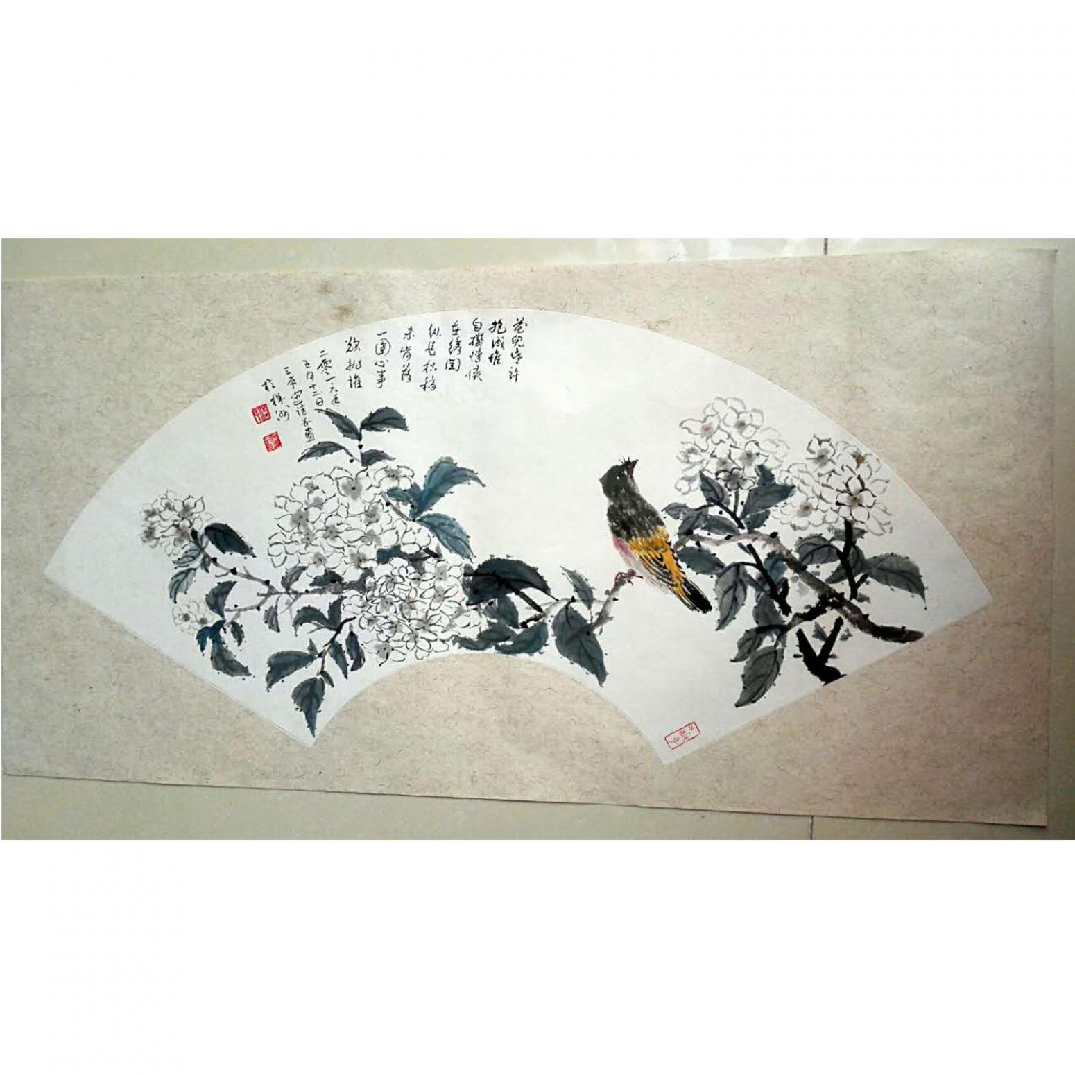 伍三平国画作品《【花鸟5】作者伍三平》