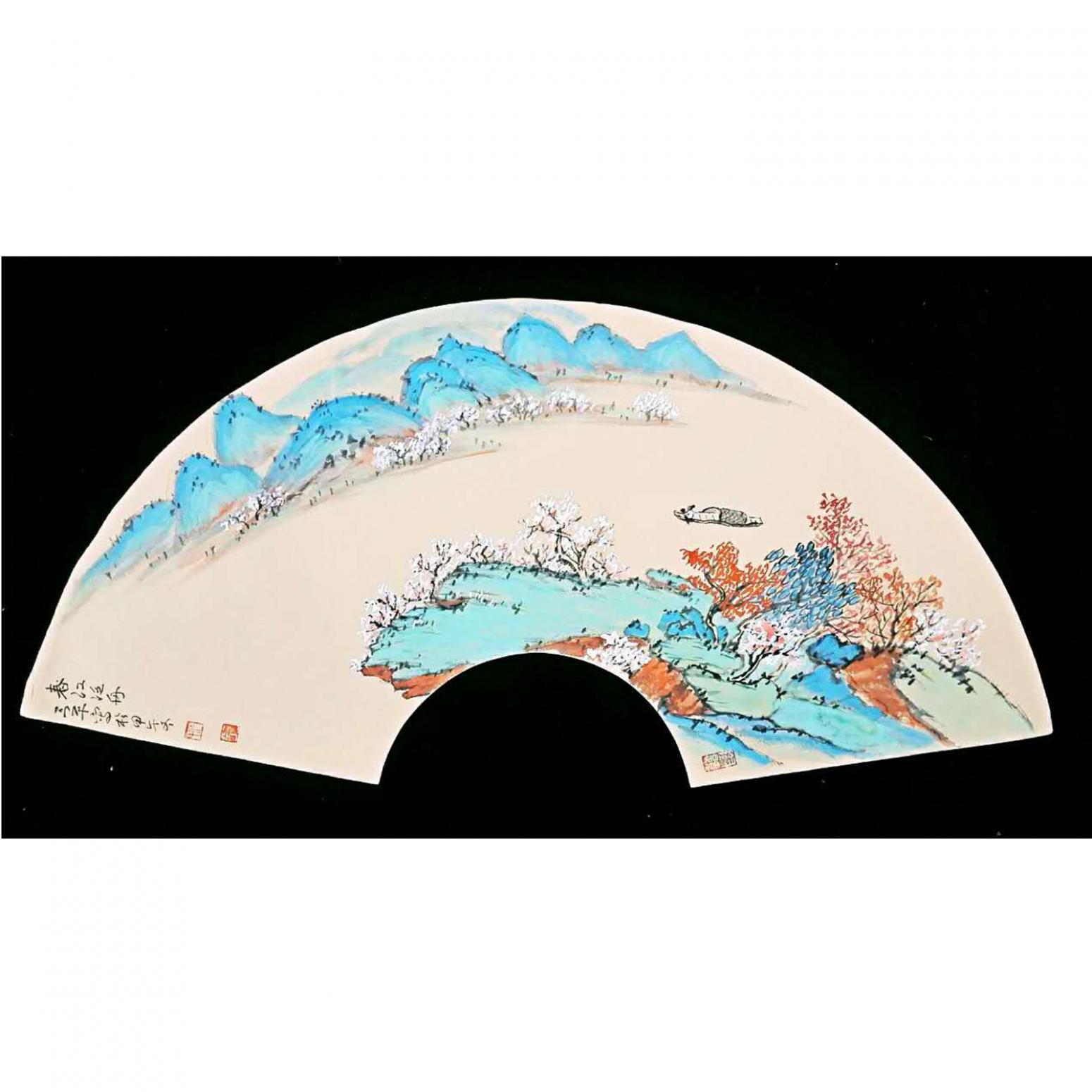 伍三平国画作品《【山水6】作者伍三平》