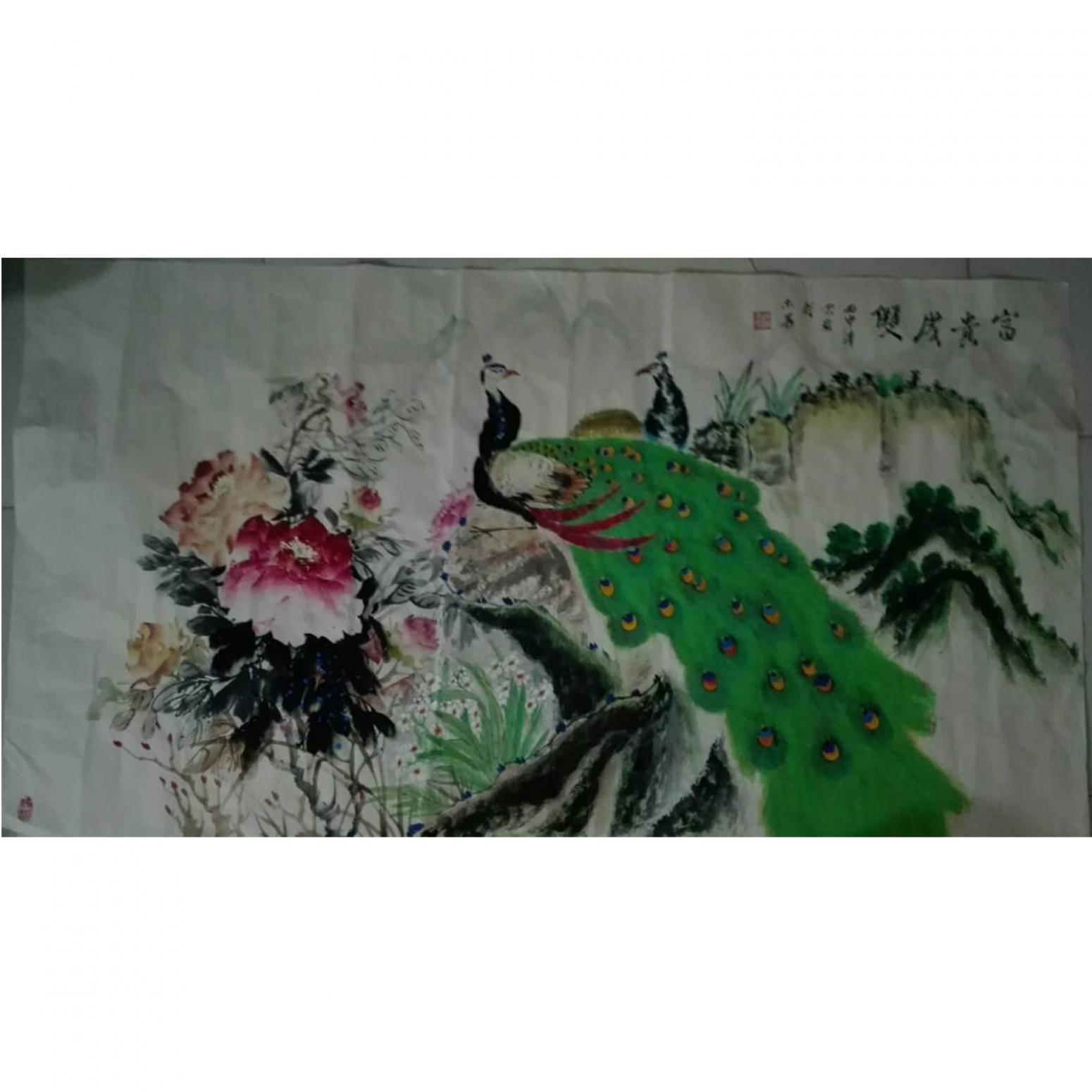 国画作品《【富贵成双】作者池清云》