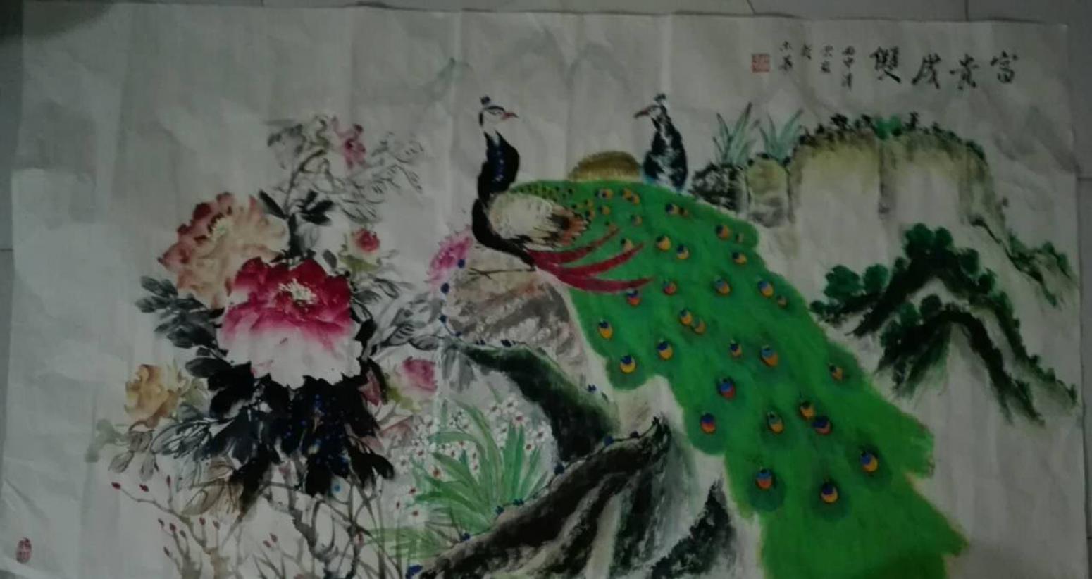 国画作品《【富贵成双】作者池清云》【图0】