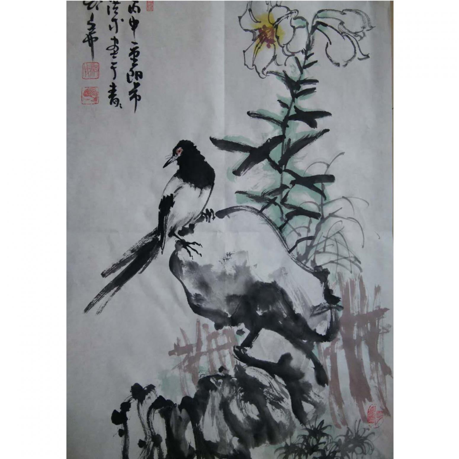 于洪成国画作品《【花鸟8】作者于洪成》