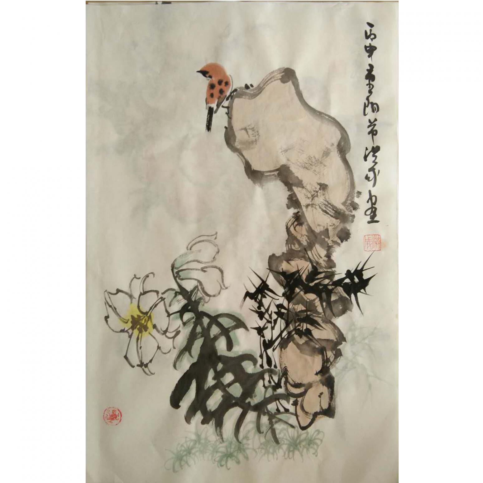 于洪成国画作品《【花鸟10】作者于洪成》