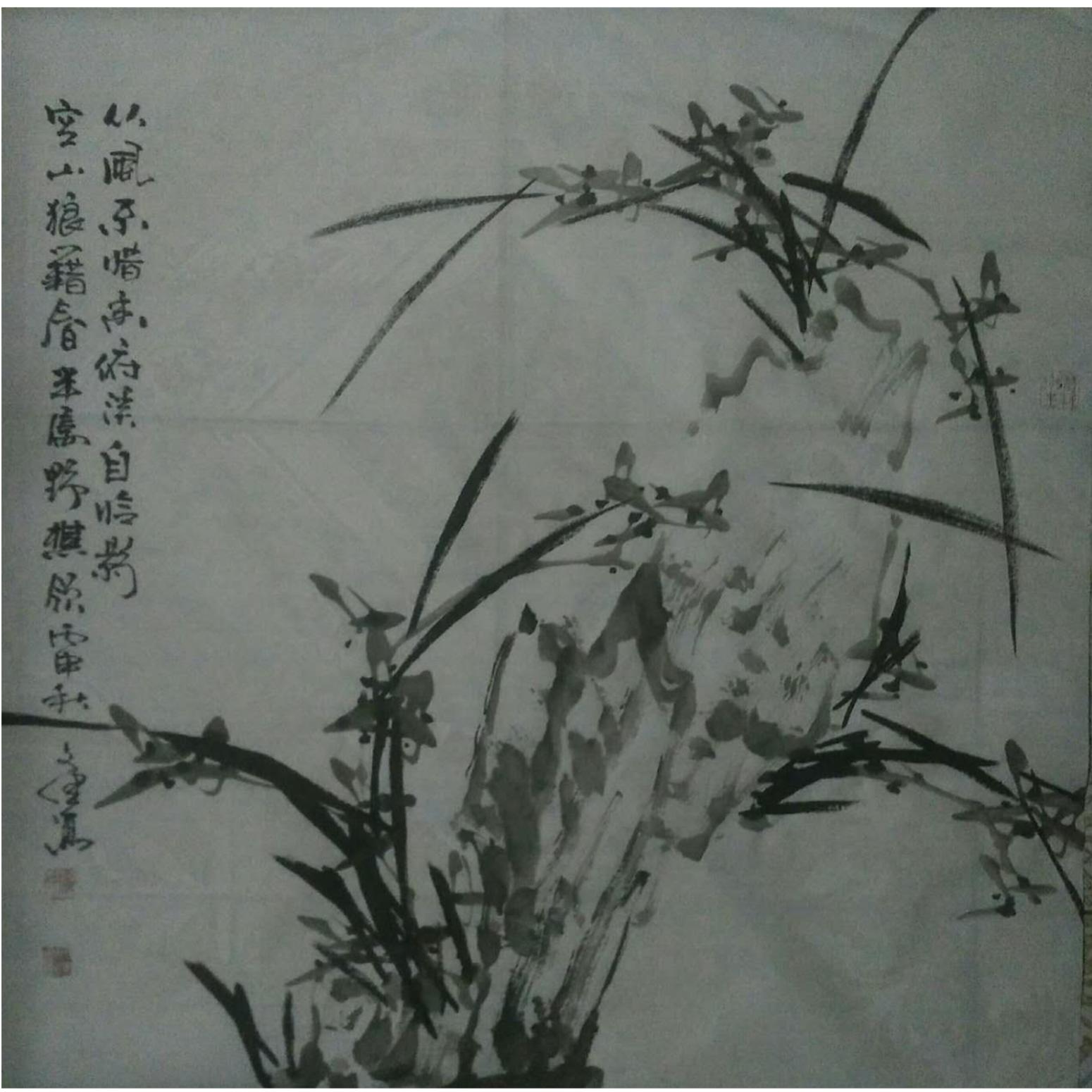 张文健国画作品《【梅兰菊竹系列4】作者张文健》