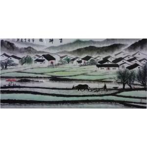 陈建安国画作品《【春耕图1 裱好】作者陈建安》价格2352.00元