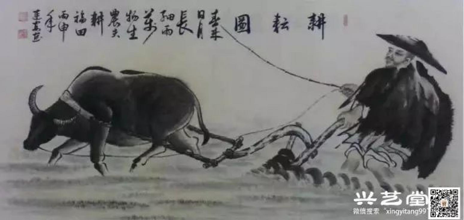 陈建安国画作品《【春耕图2 裱好】作者陈建安》【图0】