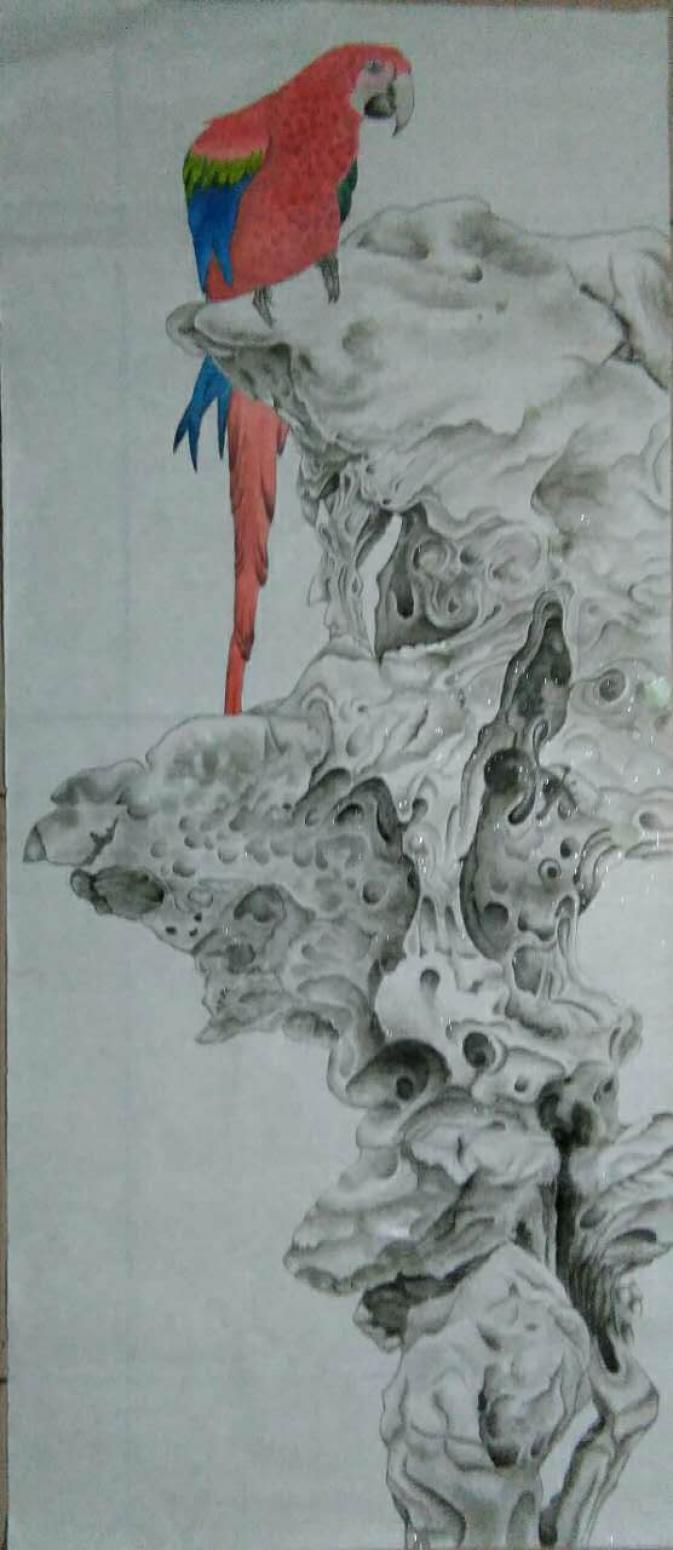 陈建安国画作品《【工笔画 裱好】作者陈建安》【图0】