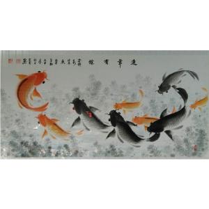 陈建安国画作品《【鱼1 裱好】作者陈建安》价格1632.00元