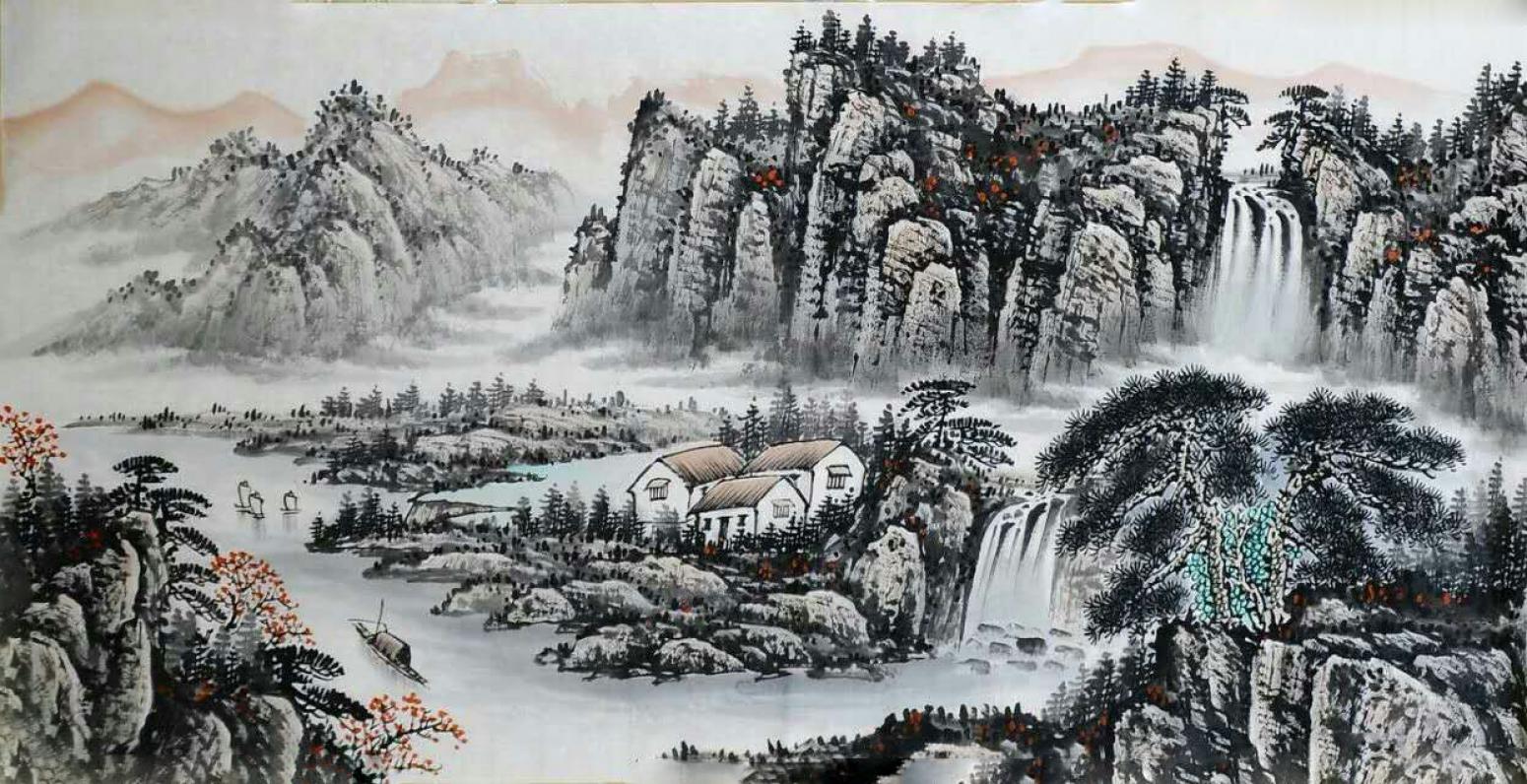 刘恒胜国画作品《【山水16】作者刘恒胜》【图0】