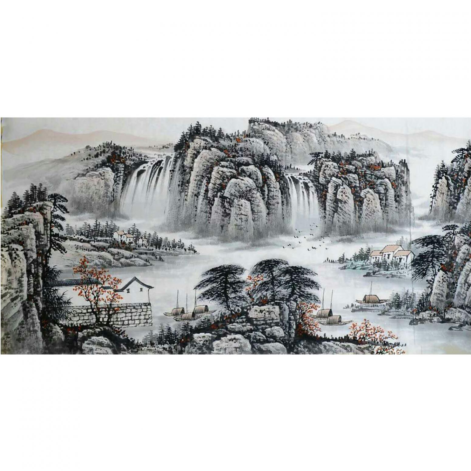 刘恒胜国画作品《【山水17】作者刘恒胜》