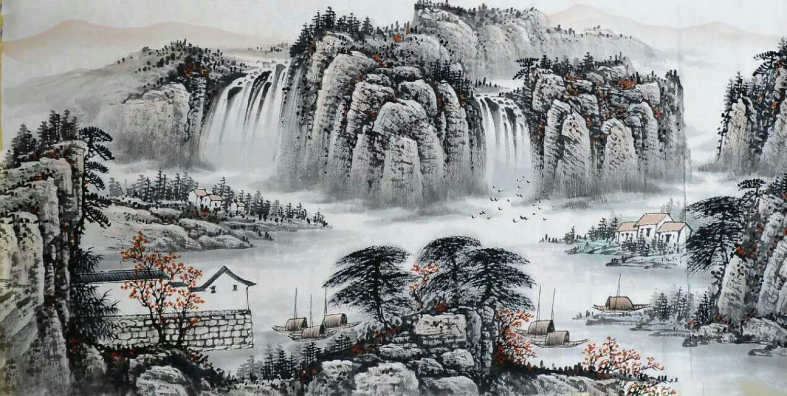 刘恒胜国画作品《【山水17】作者刘恒胜》【图0】