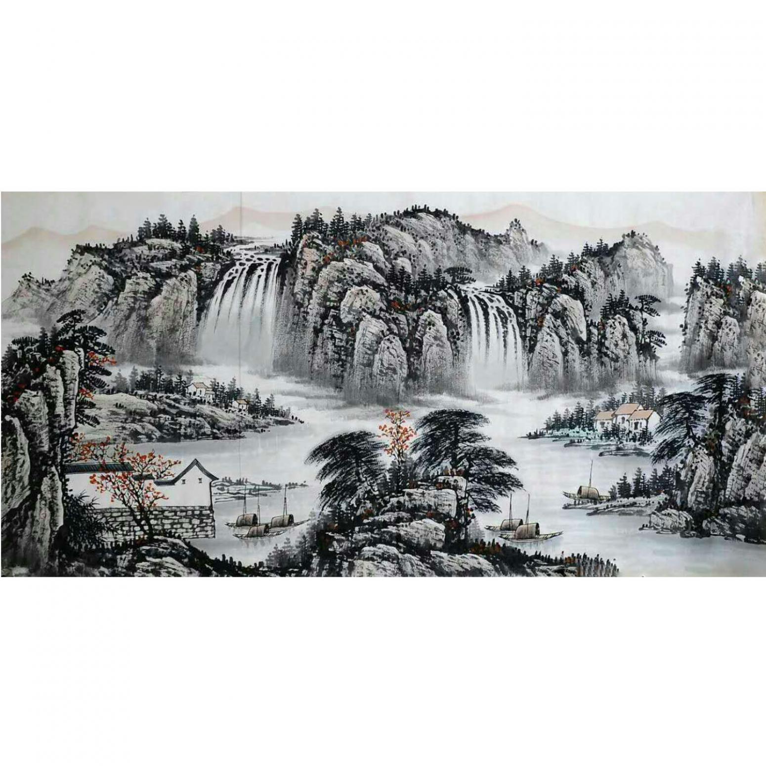 刘恒胜国画作品《【山水20】作者刘恒胜》