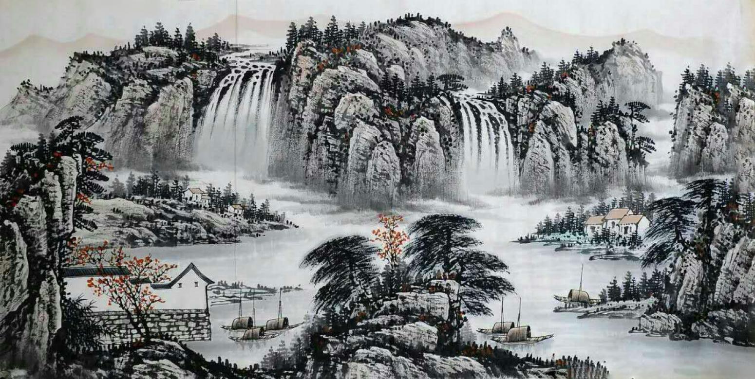 刘恒胜国画作品《【山水20】作者刘恒胜》【图0】