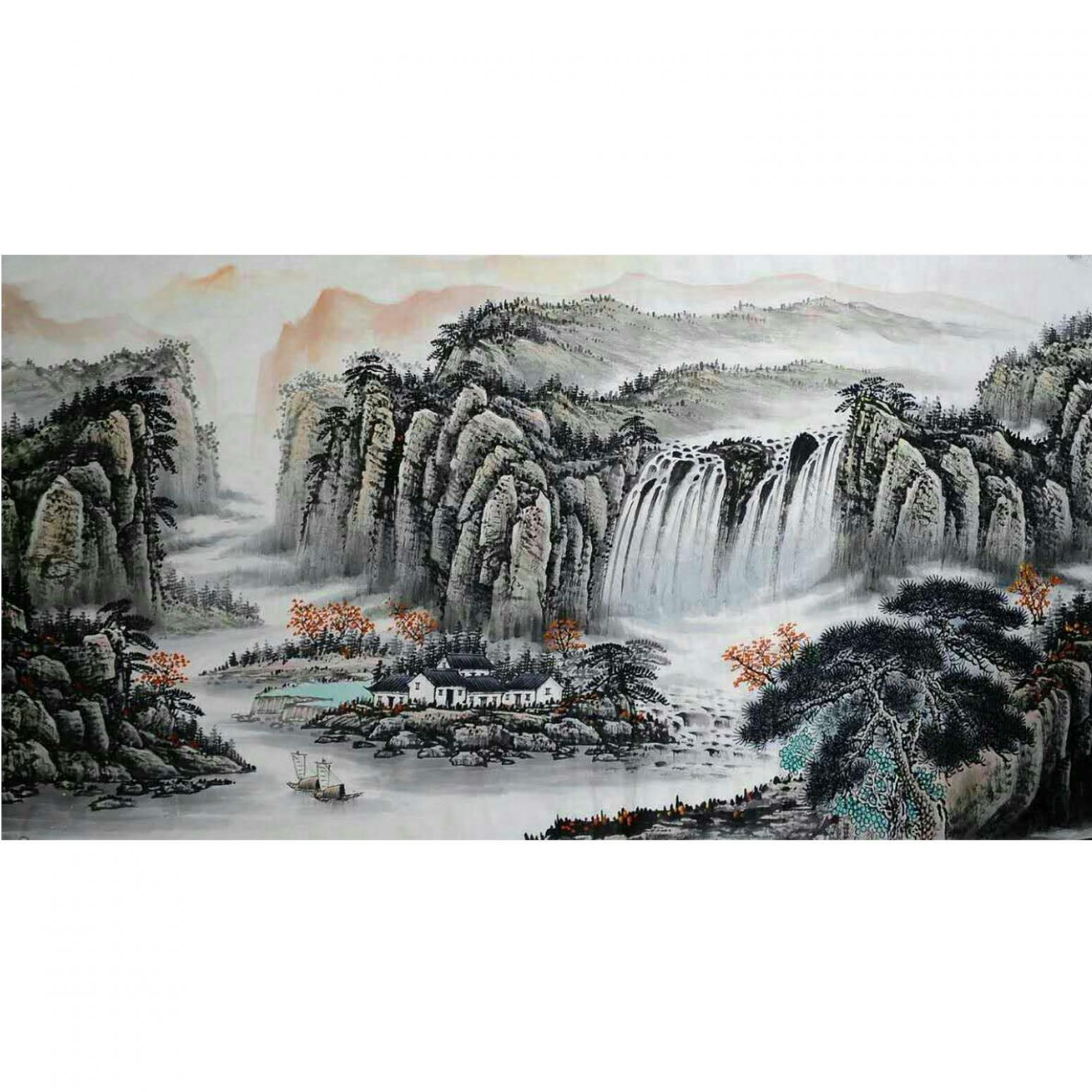 刘恒胜国画作品《【山水21】作者刘恒胜》