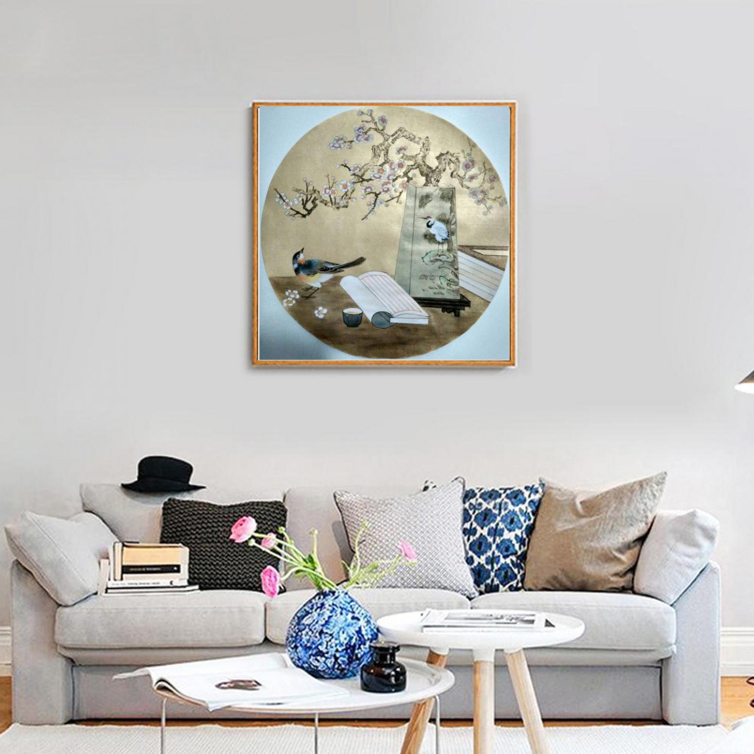 傅斌科国画作品《【鸟与梅】作者傅斌科》【图3】