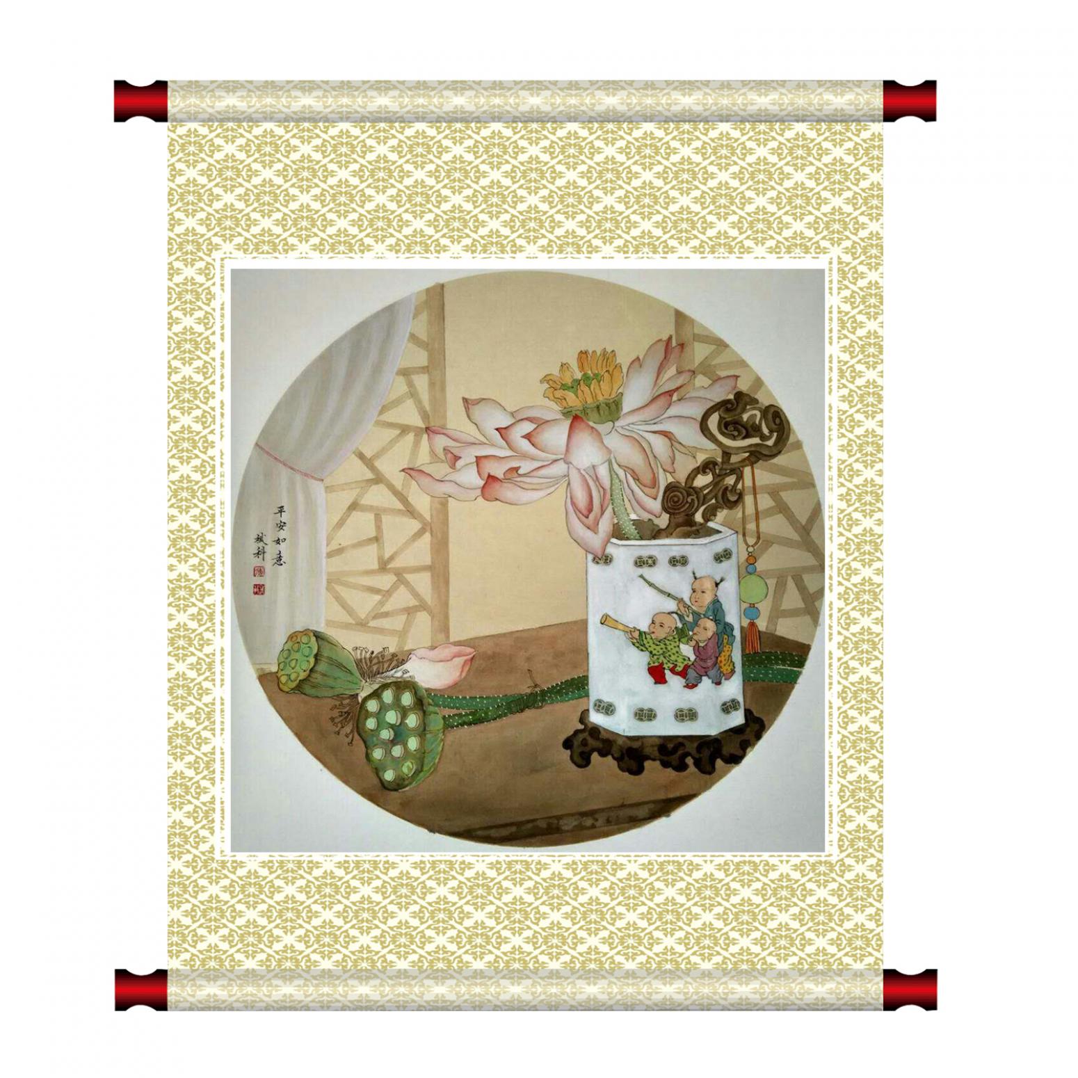 傅斌科国画作品《【莲】作者傅斌科》【图1】