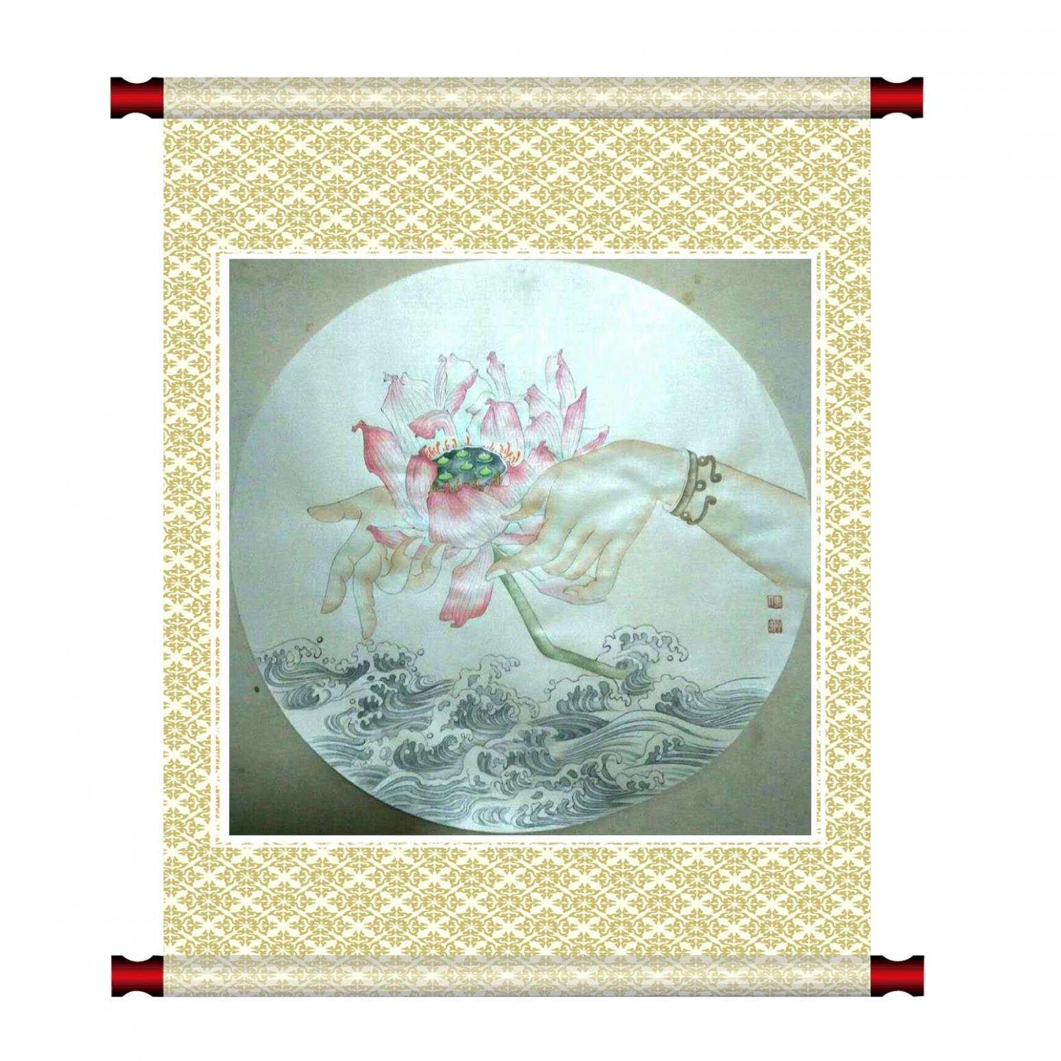 傅斌科国画作品《【莲】作者傅斌科》【图1】