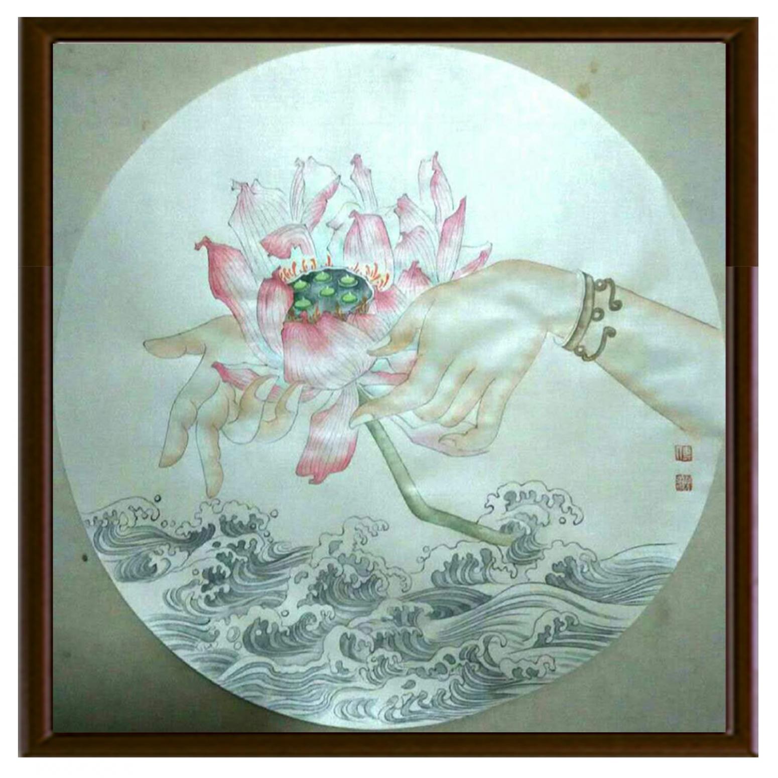 傅斌科国画作品《【莲】作者傅斌科》【图2】