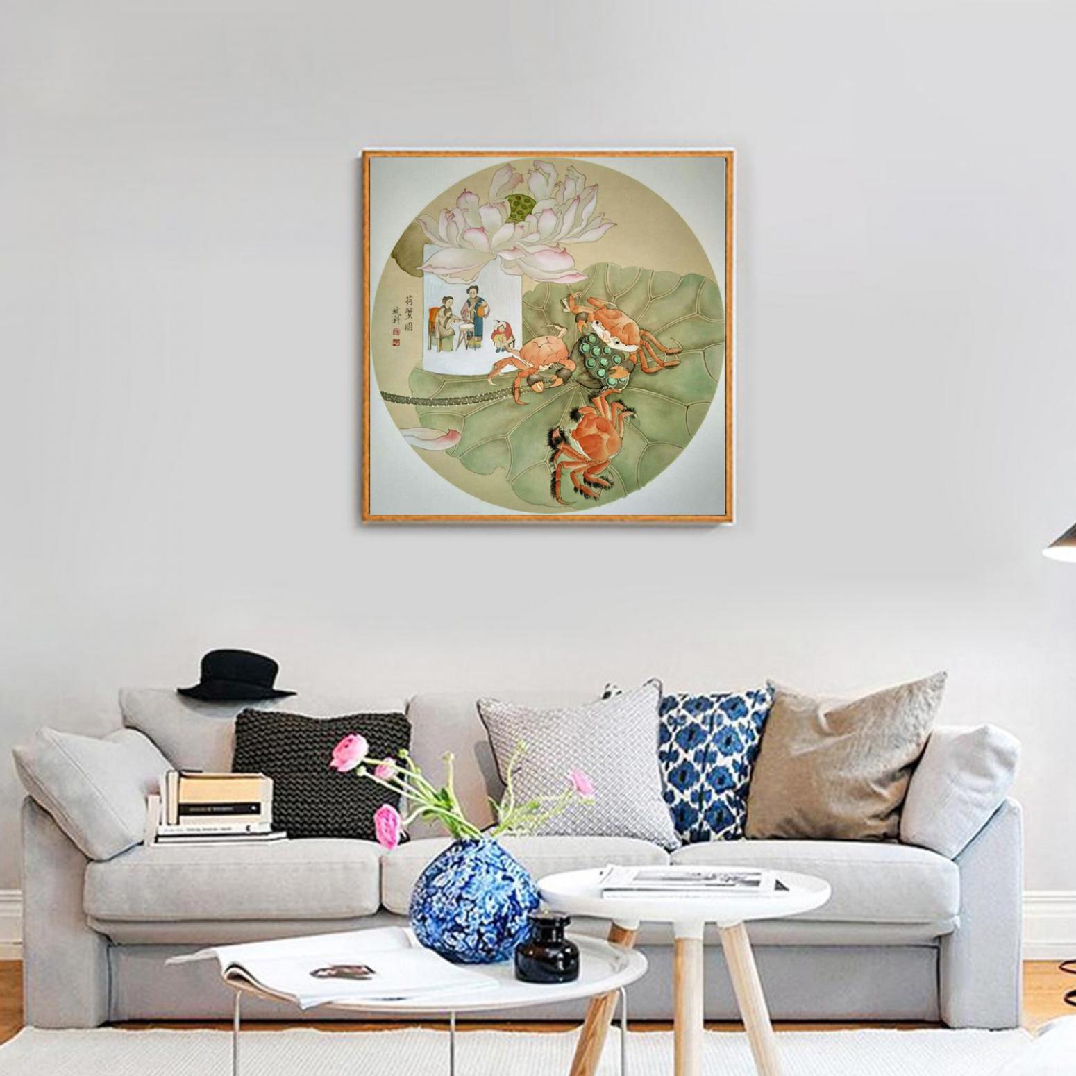 傅斌科国画作品《【荷蟹】作者傅斌科》【图3】