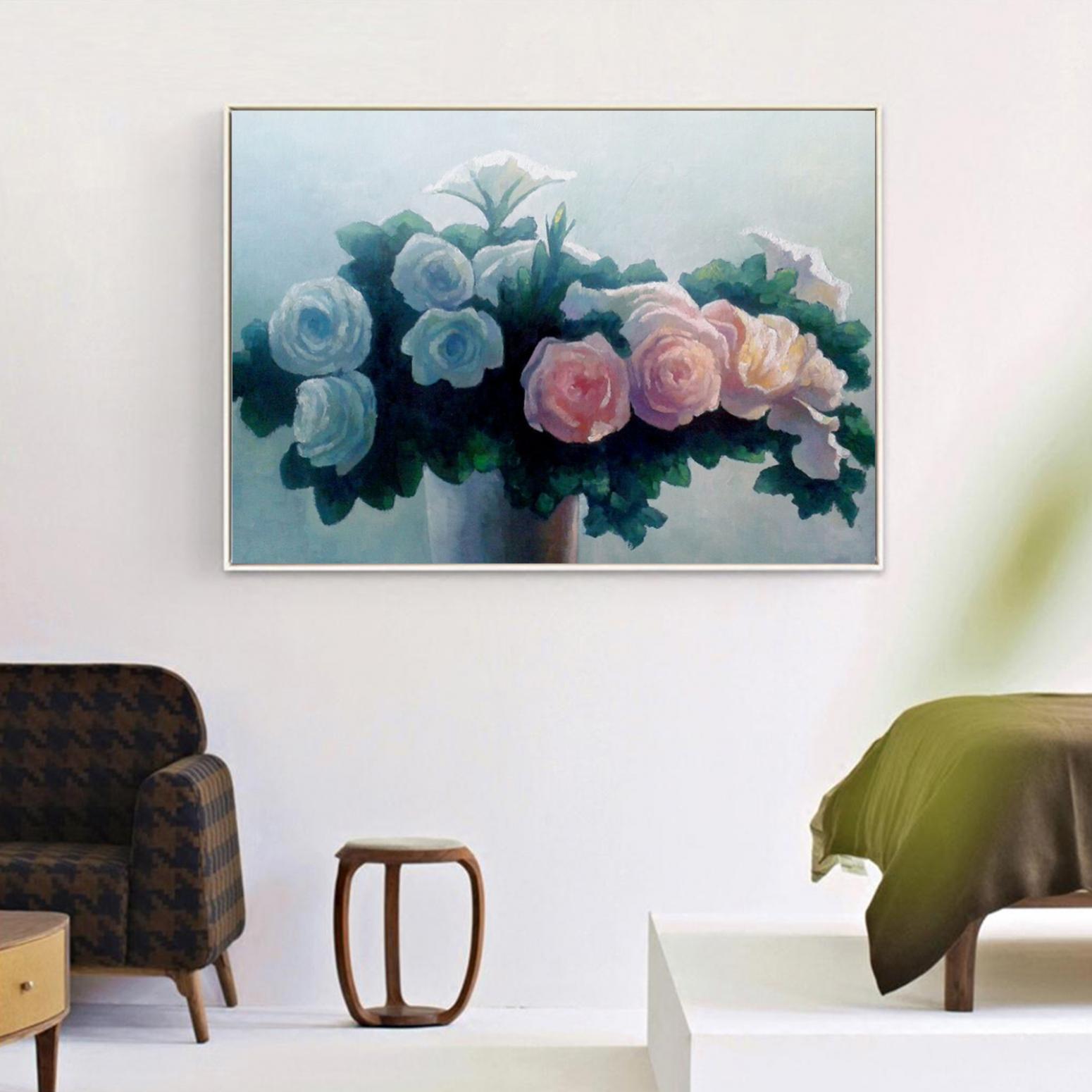 高剑峰油画作品《【玫瑰送佳人】作者高剑峰》【图3】