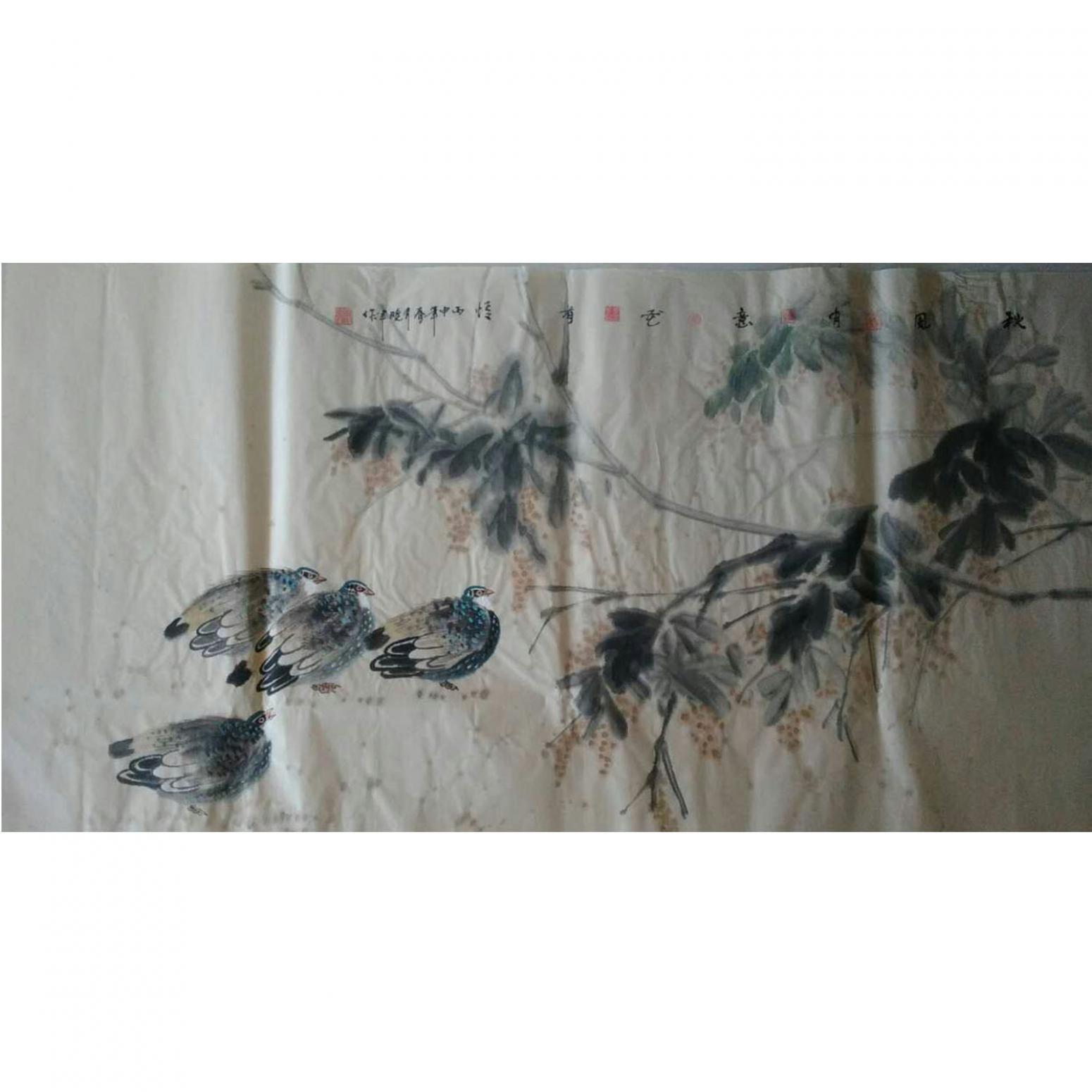 尹晓军国画作品《【秋风有意】作者尹晓军》