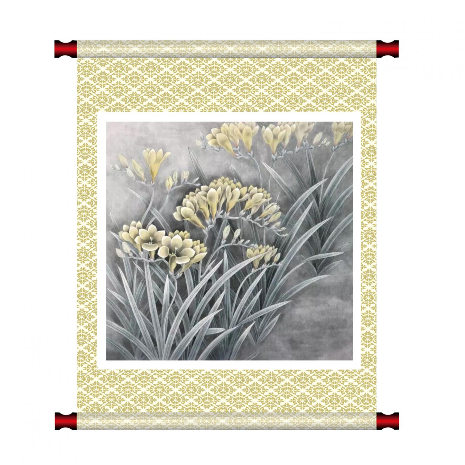 鞠国文国画作品《【花】作者鞠国文》【图1】