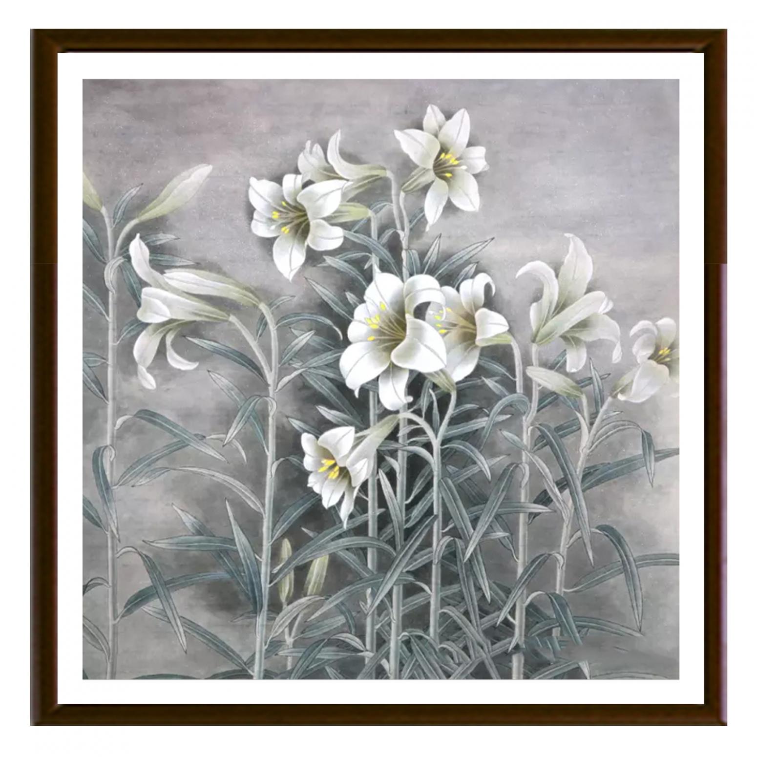 鞠国文国画作品《【百合】作者鞠国文》【图2】