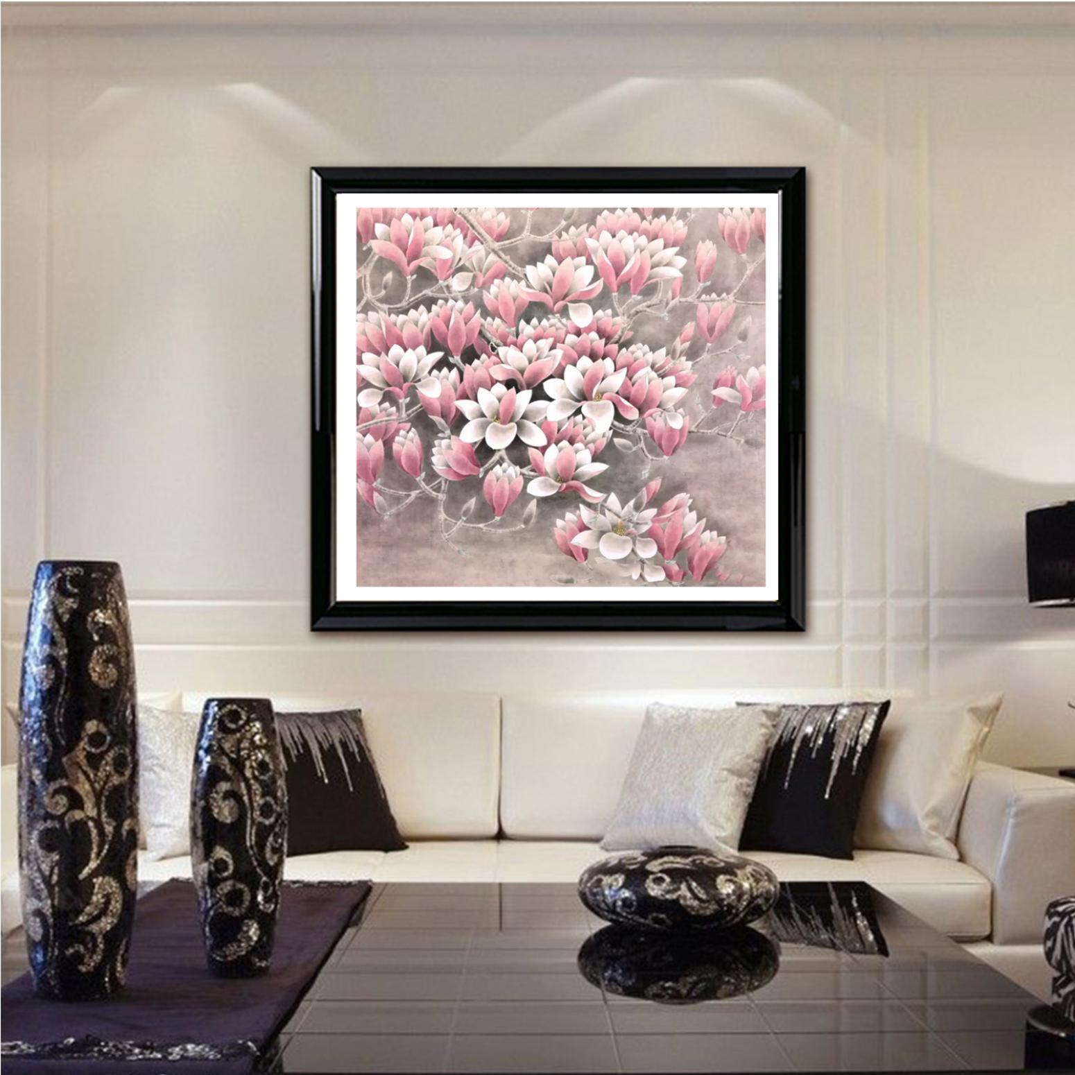 鞠国文国画作品《【粉枝头】作者鞠国文》【图3】