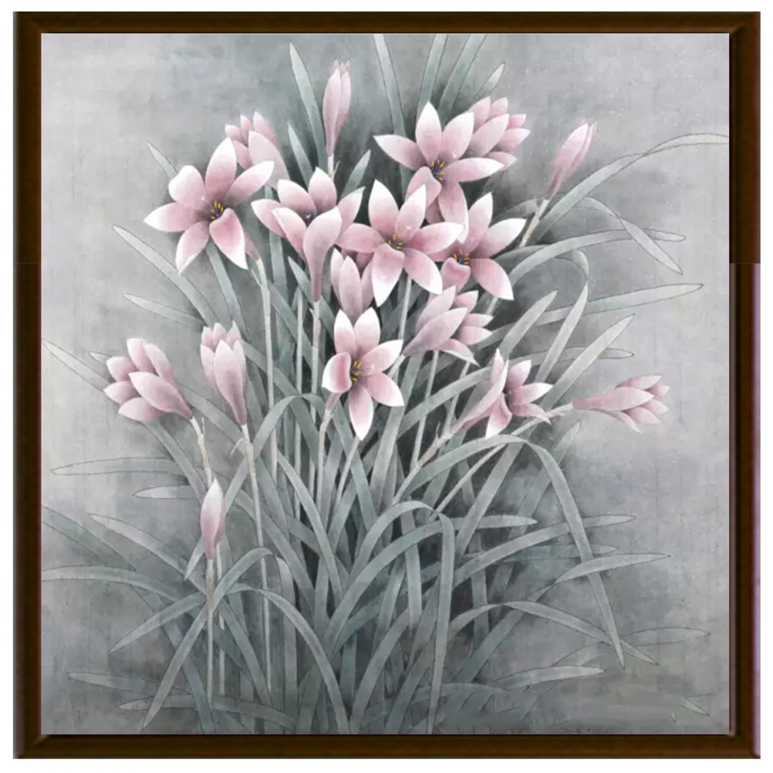 鞠国文国画作品《【粉水仙】作者鞠国文》【图2】