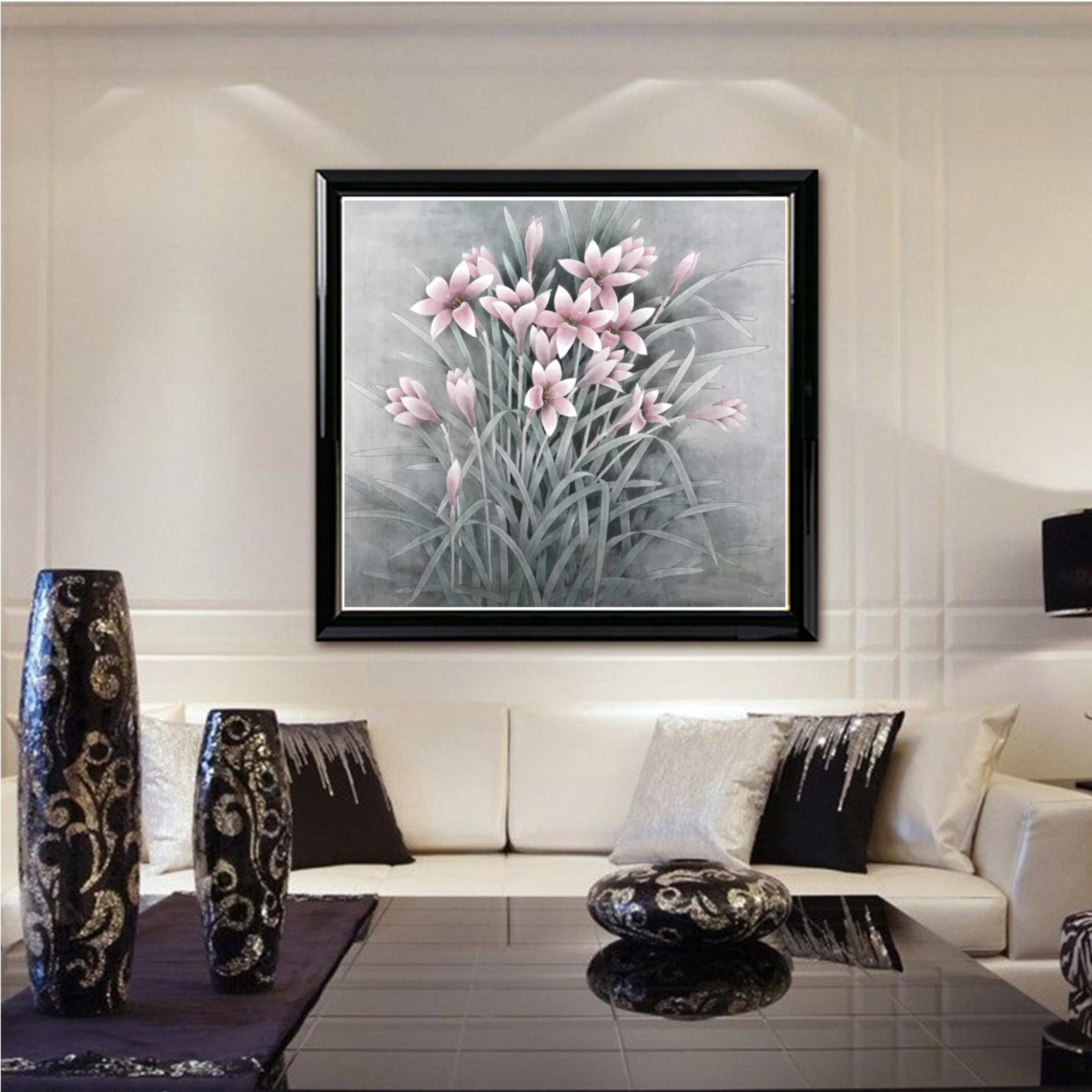 鞠国文国画作品《【粉水仙】作者鞠国文》【图3】