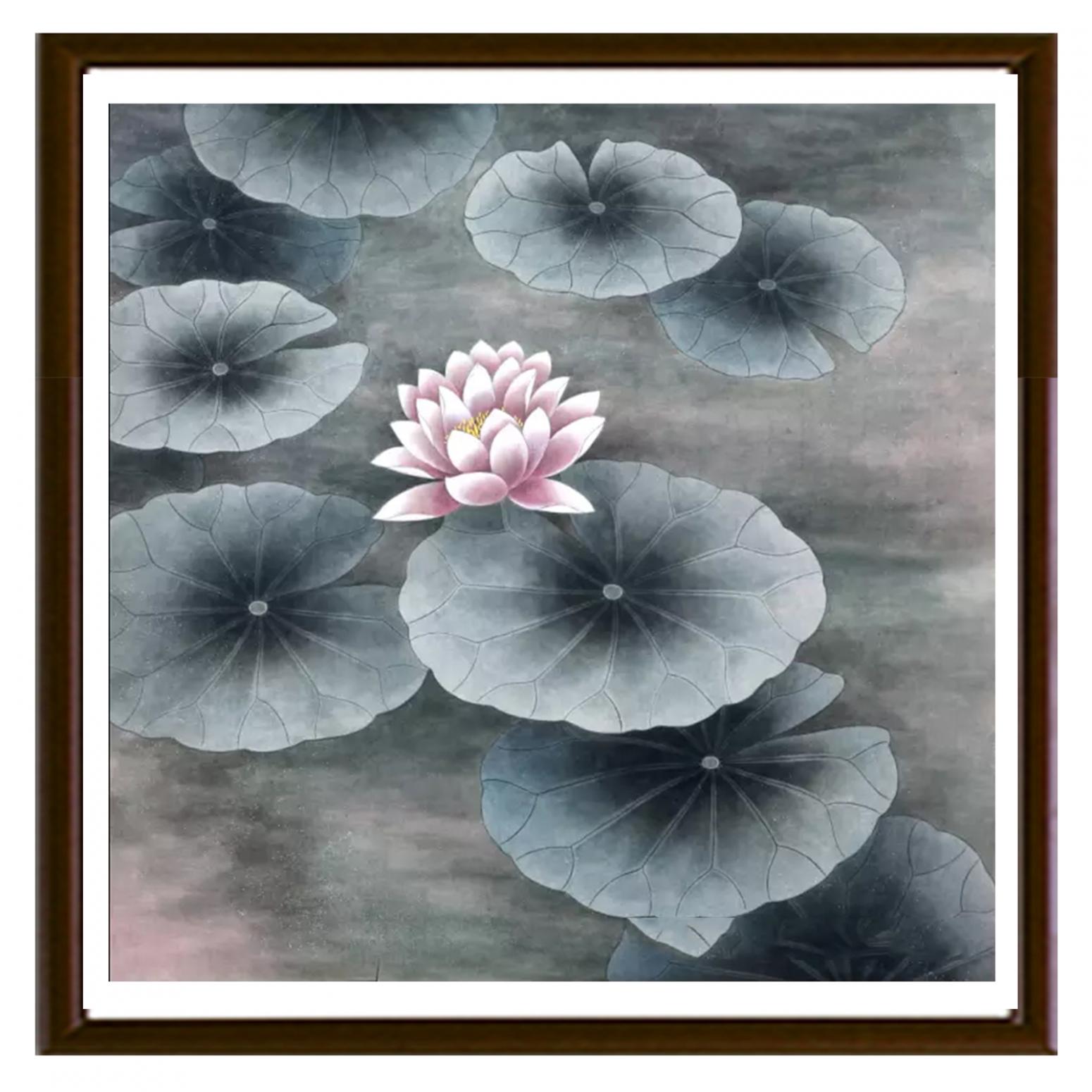 鞠国文国画作品《【睡莲】作者鞠国文》【图2】