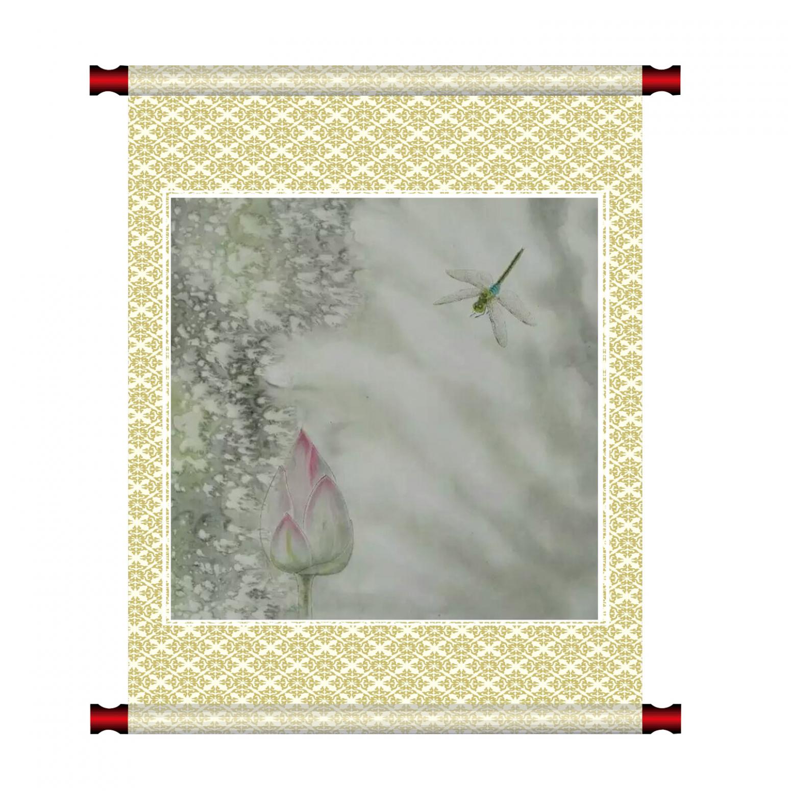 赵志民国画作品《【荷尖蜻蜓二】作者赵志民》【图1】