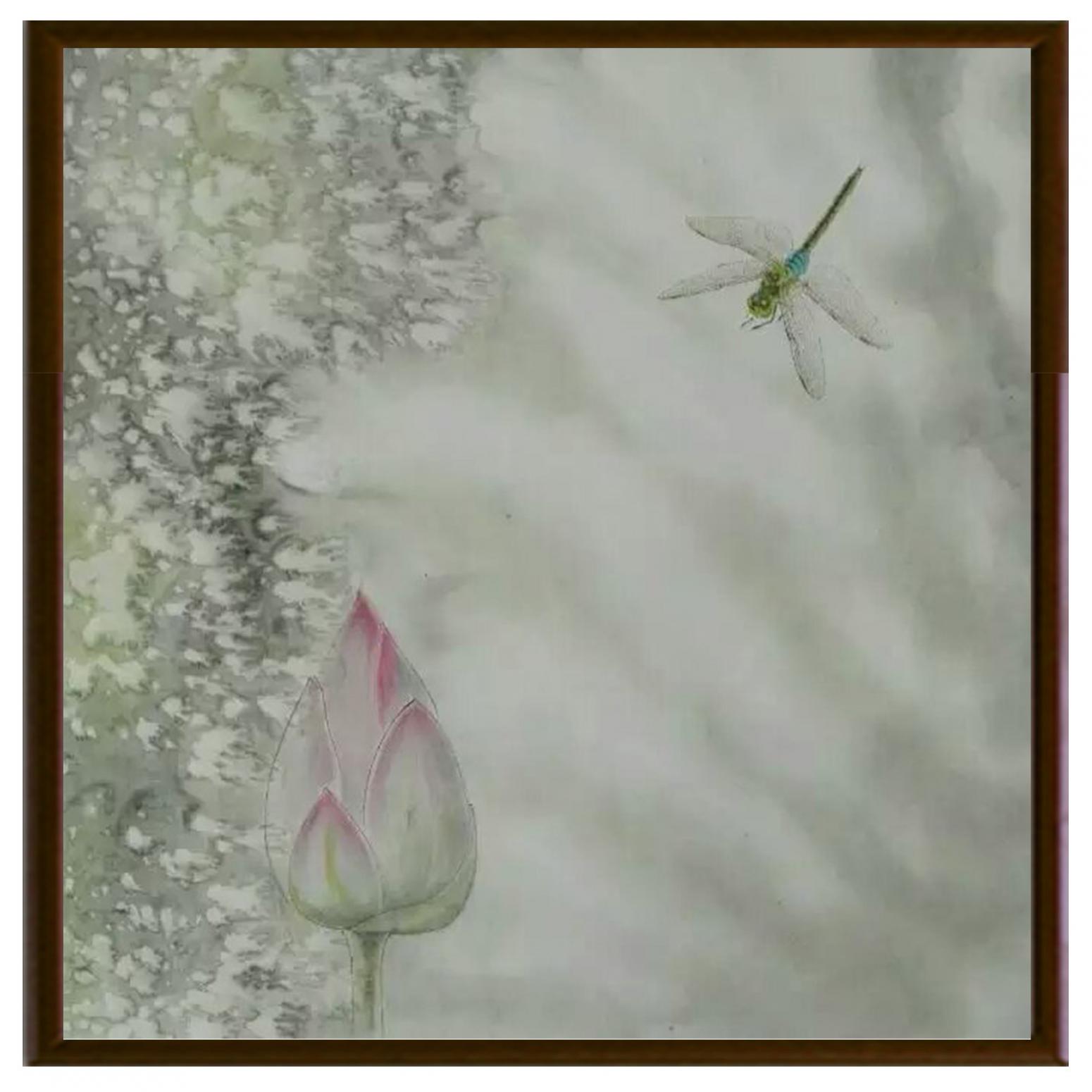 赵志民国画作品《【荷尖蜻蜓二】作者赵志民》【图2】