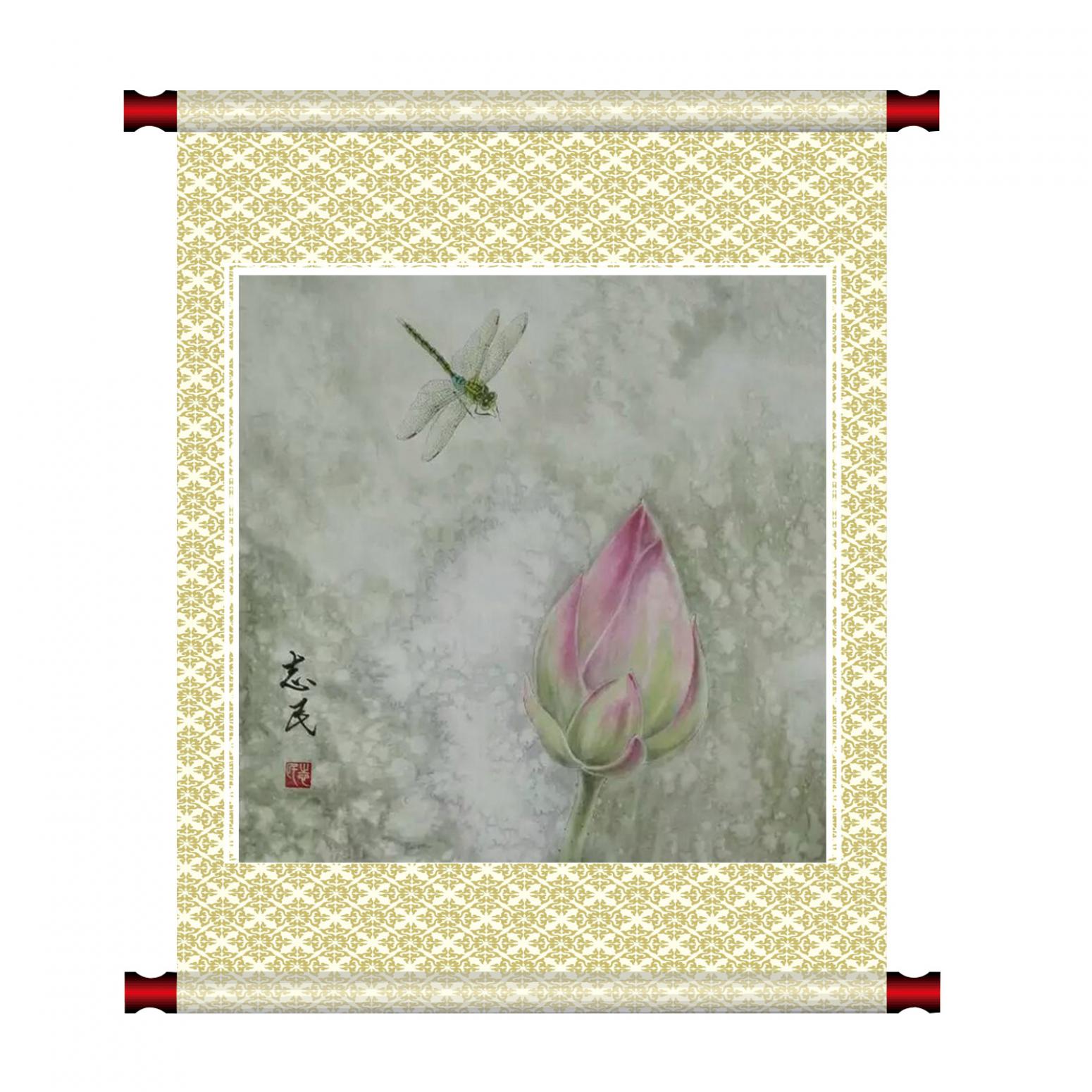 赵志民国画作品《【荷尖蜻蜓】作者赵志民》【图1】