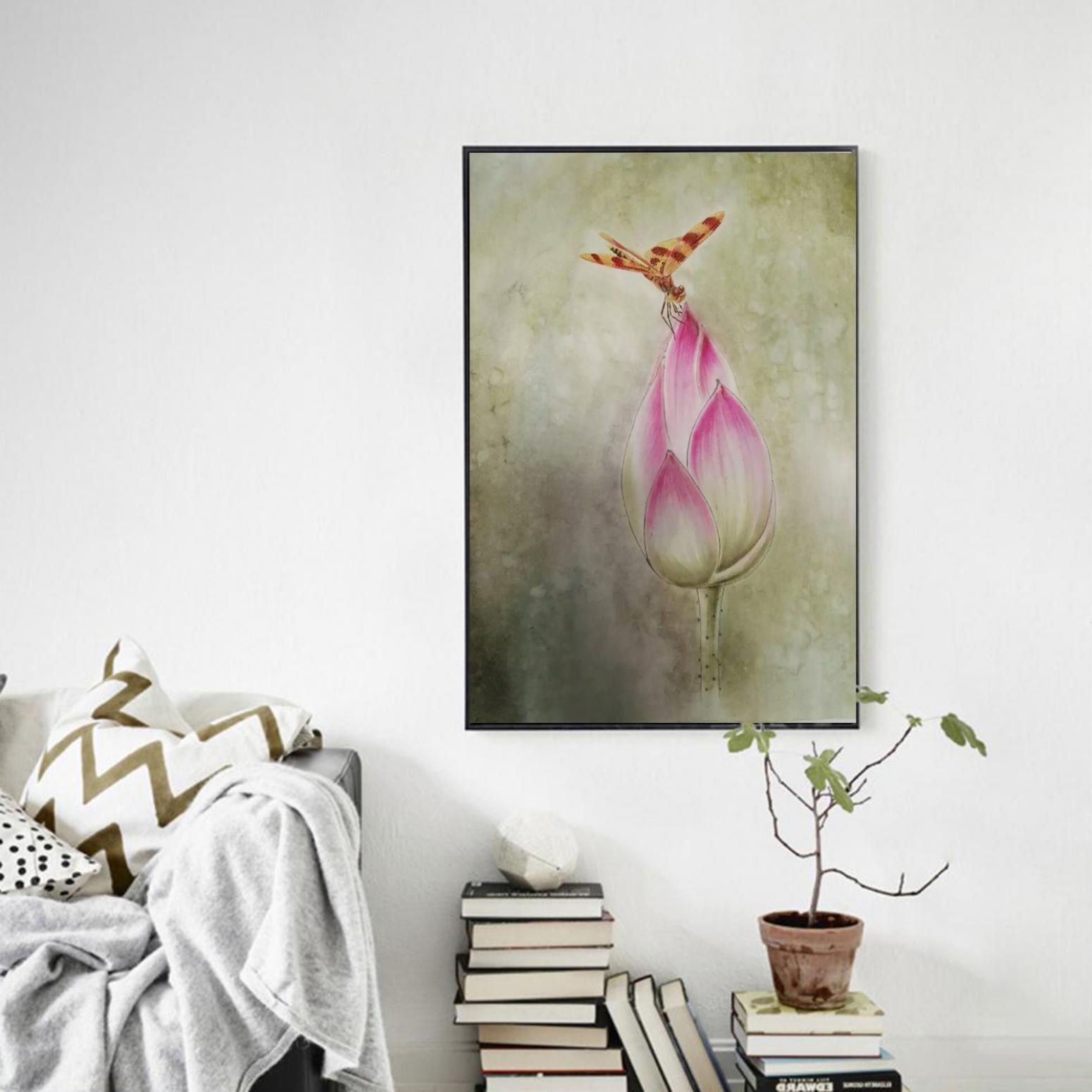 赵志民国画作品《【蜻蜓立荷尖】作者赵志民》【图3】