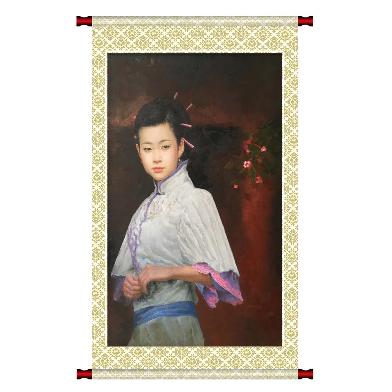 周海波油画作品《【墙外】作者周海波》【图1】