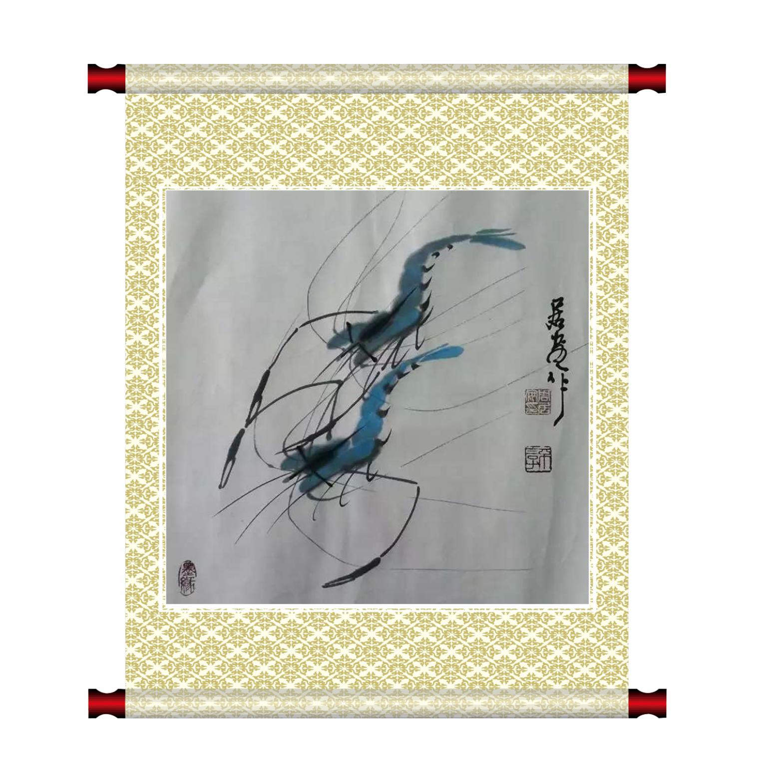 周居安国画作品《【成双成对2】作者周居安》【图1】