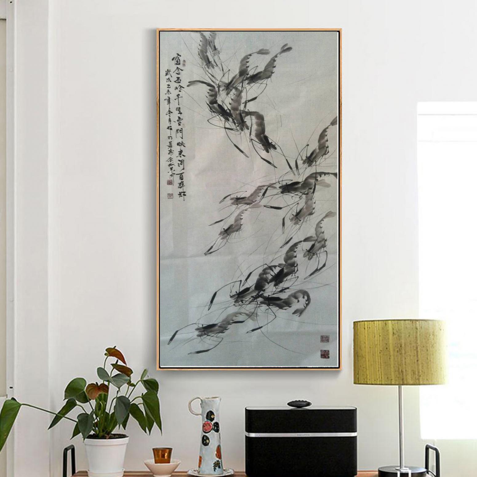 周居安国画作品《【活虾】作者周居安》【图3】