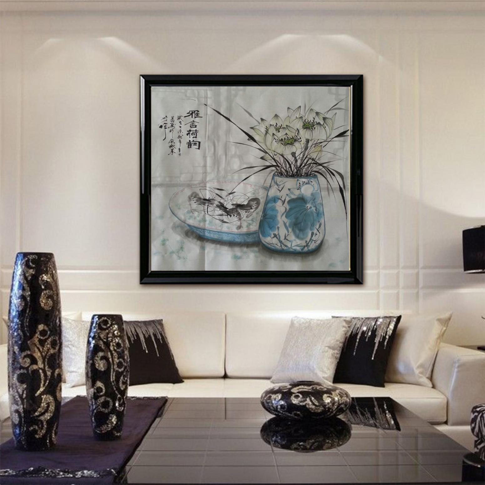 周居安国画作品《【雅舍荷韵】作者周居安》【图3】