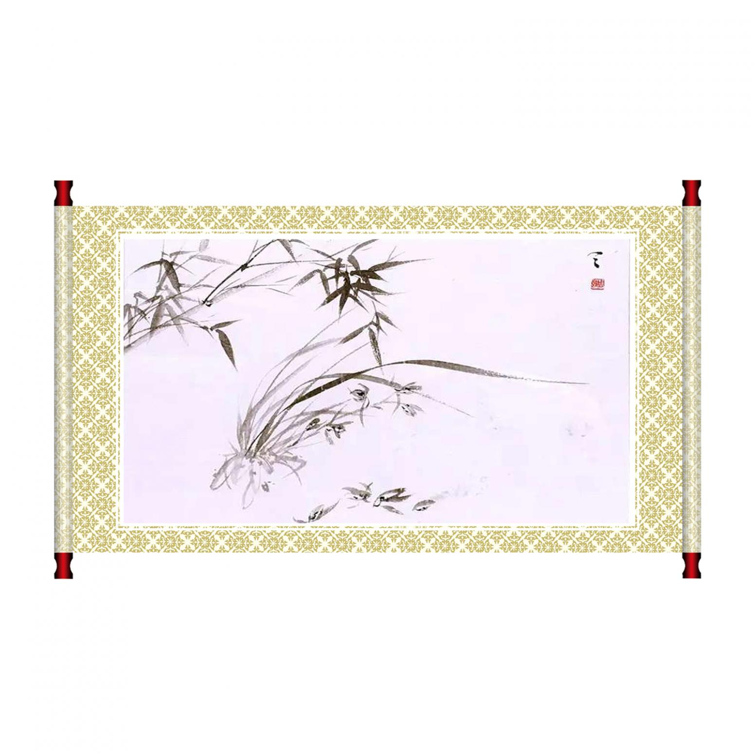 周牧天国画作品《【简竹】作者周牧天》【图1】