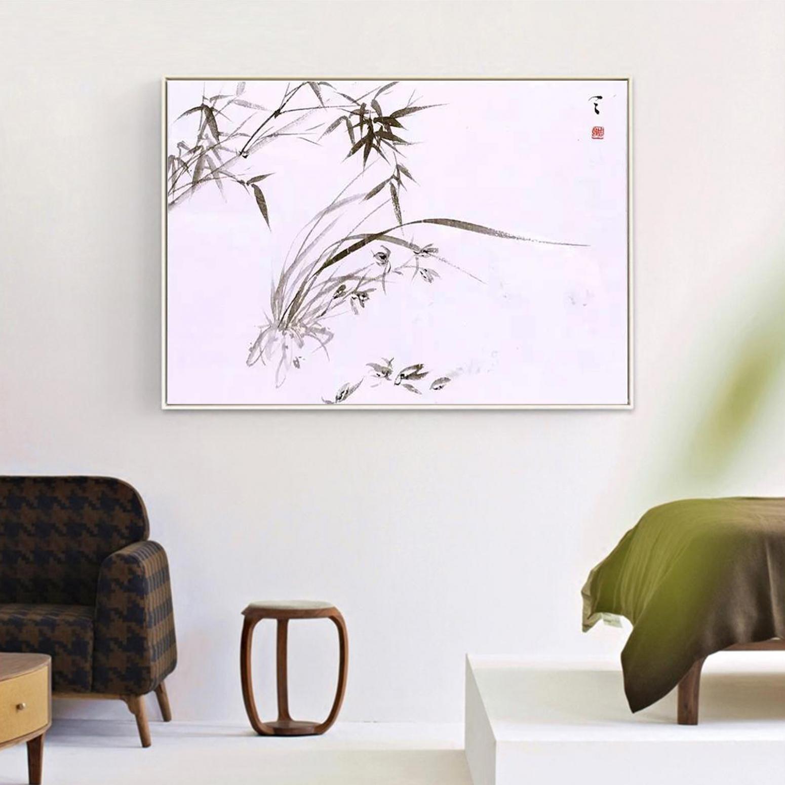 周牧天国画作品《【简竹】作者周牧天》【图3】