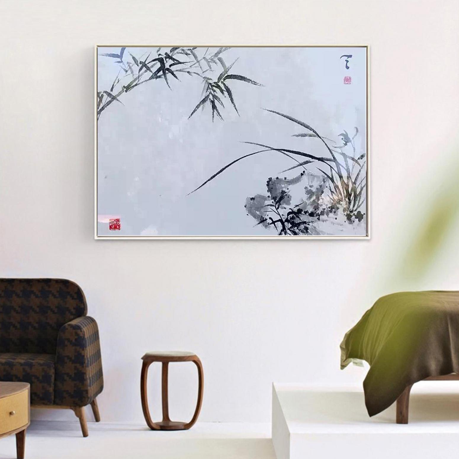 周牧天国画作品《【简竹】作者周牧天》【图3】