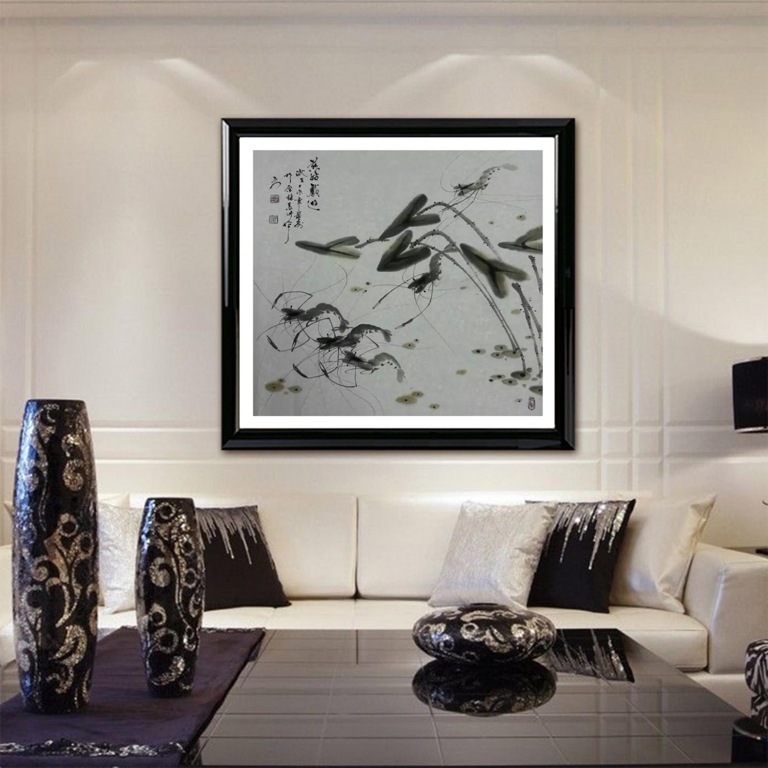 周居安国画作品《【游虾】作者周居安》【图3】