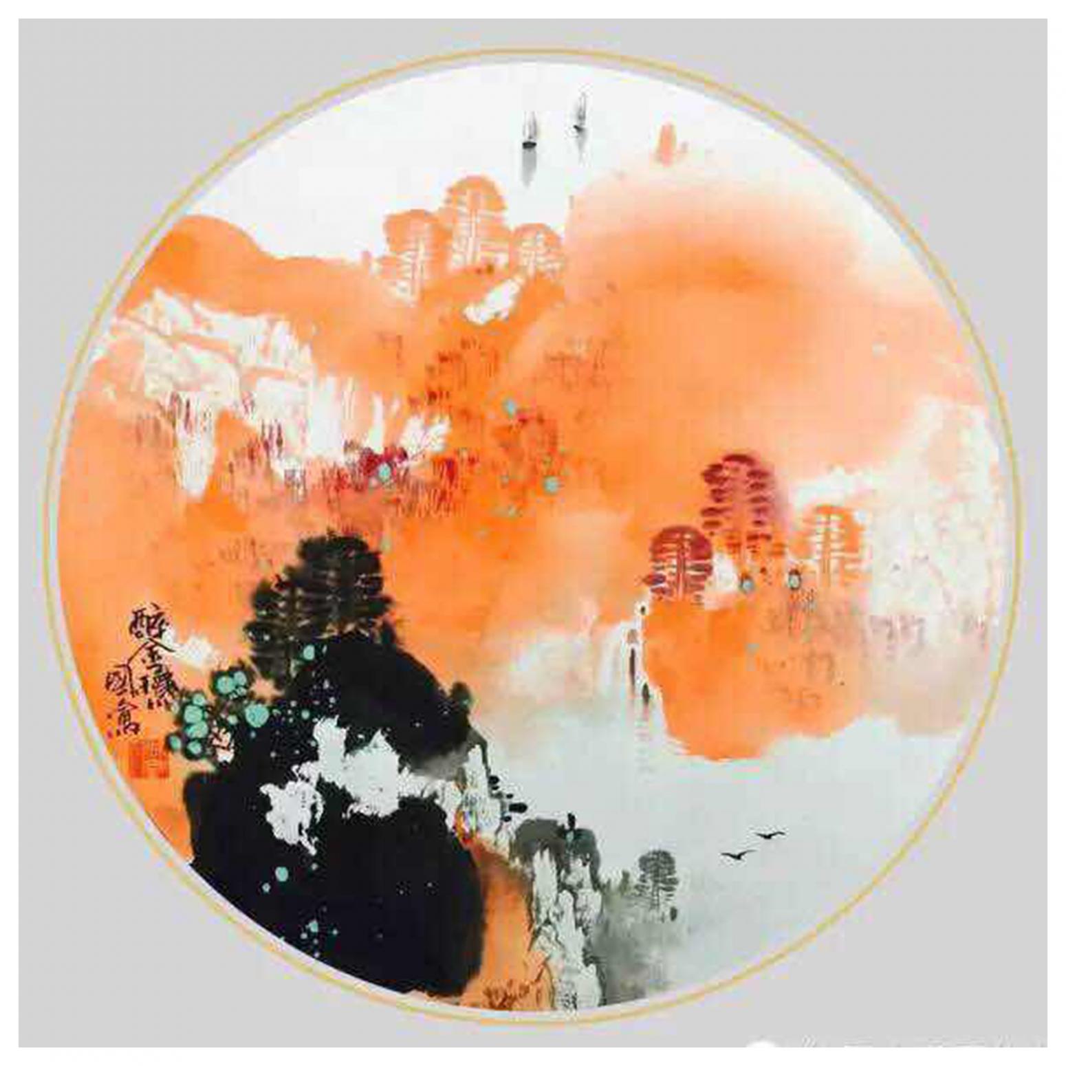 徐国人国画作品《【醉金】作者徐国人》