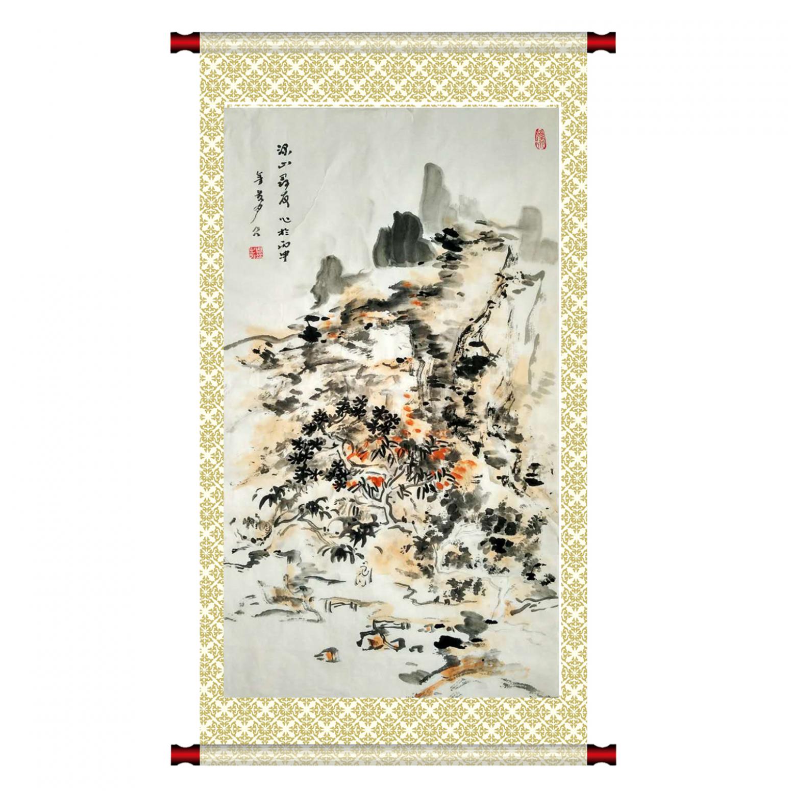 周现宏国画作品《【枫叶红了】作者周现宏》【图1】