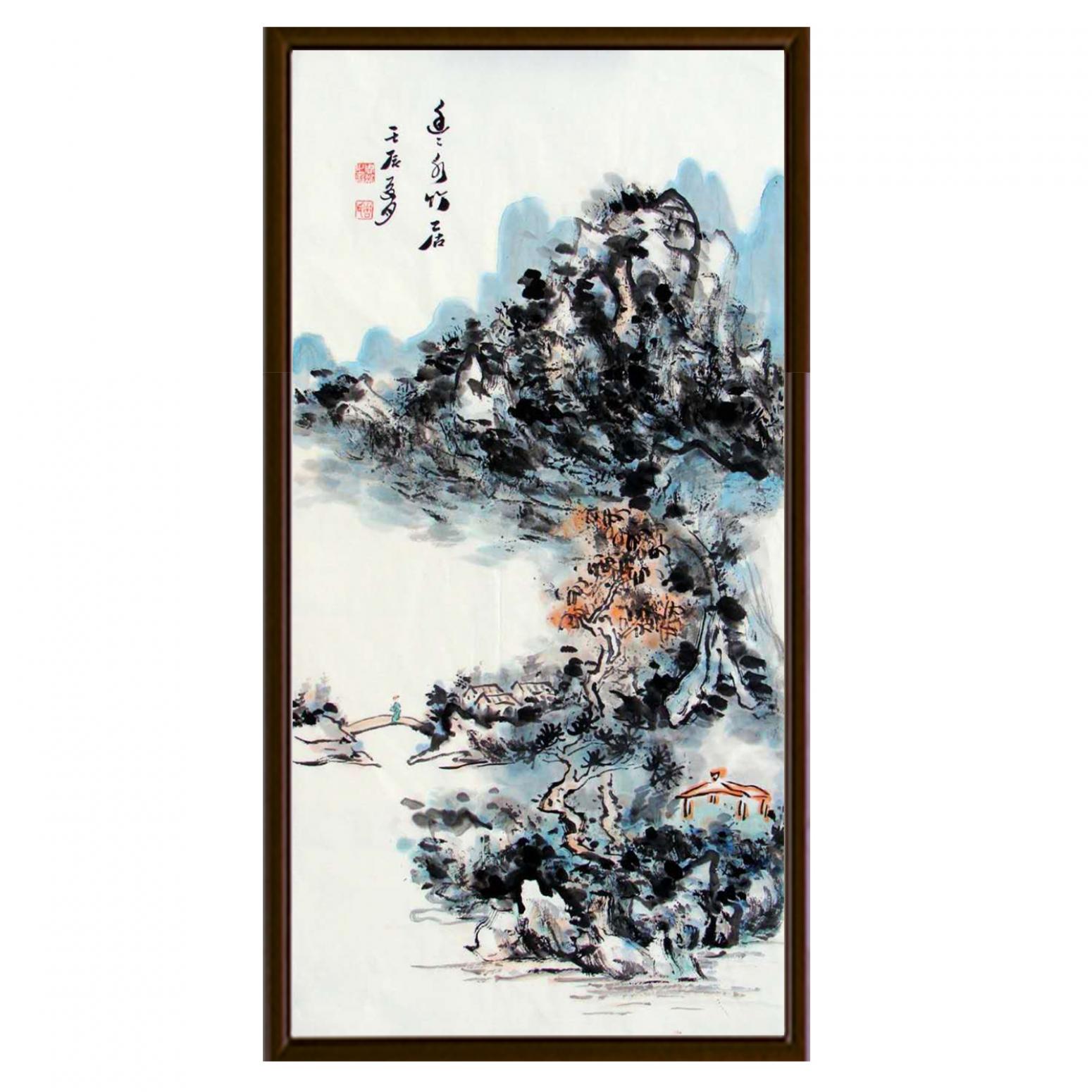 周现宏国画作品《【小桥流水人家】作者周现宏》【图2】