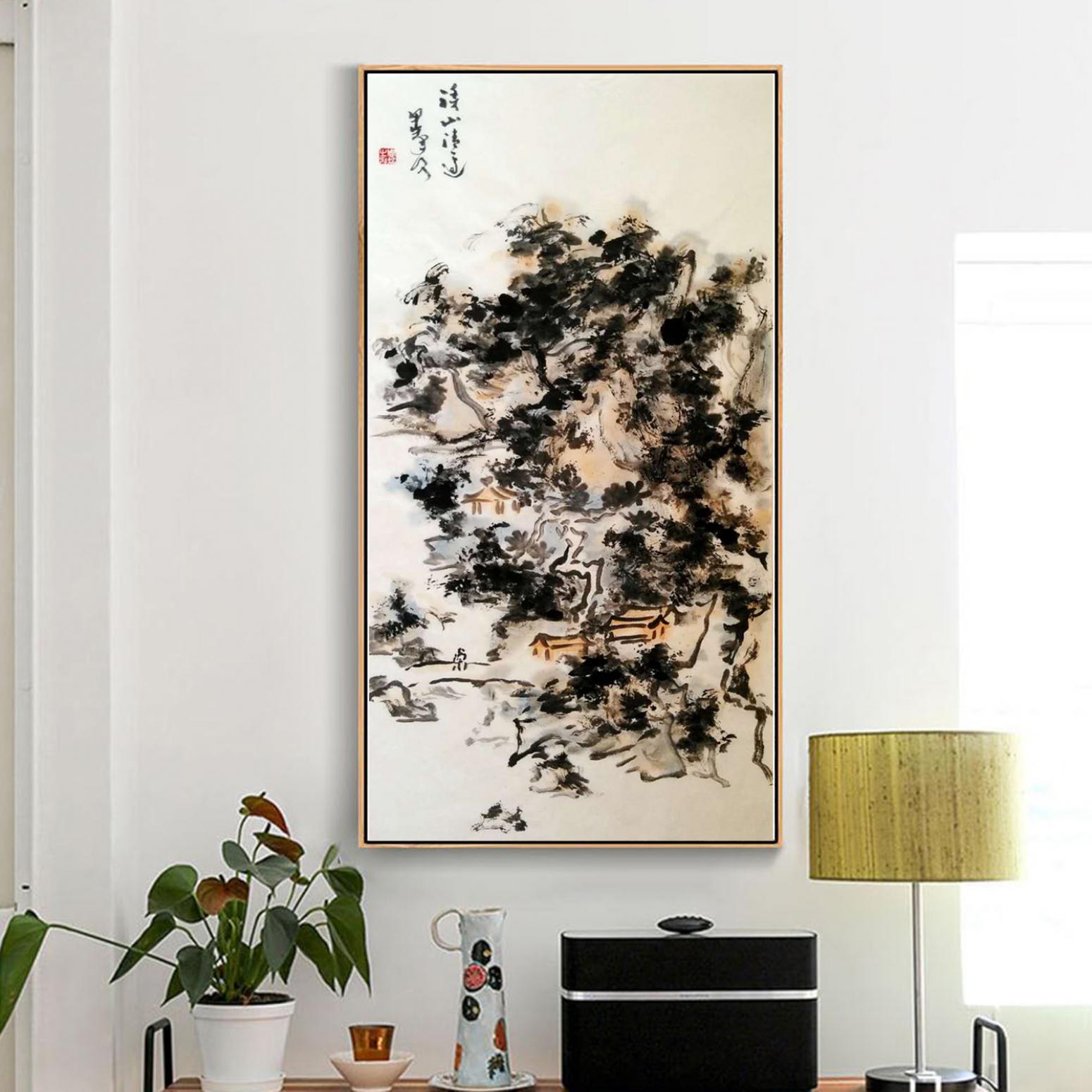 周现宏国画作品《【又见炊烟】作者周现宏》【图3】