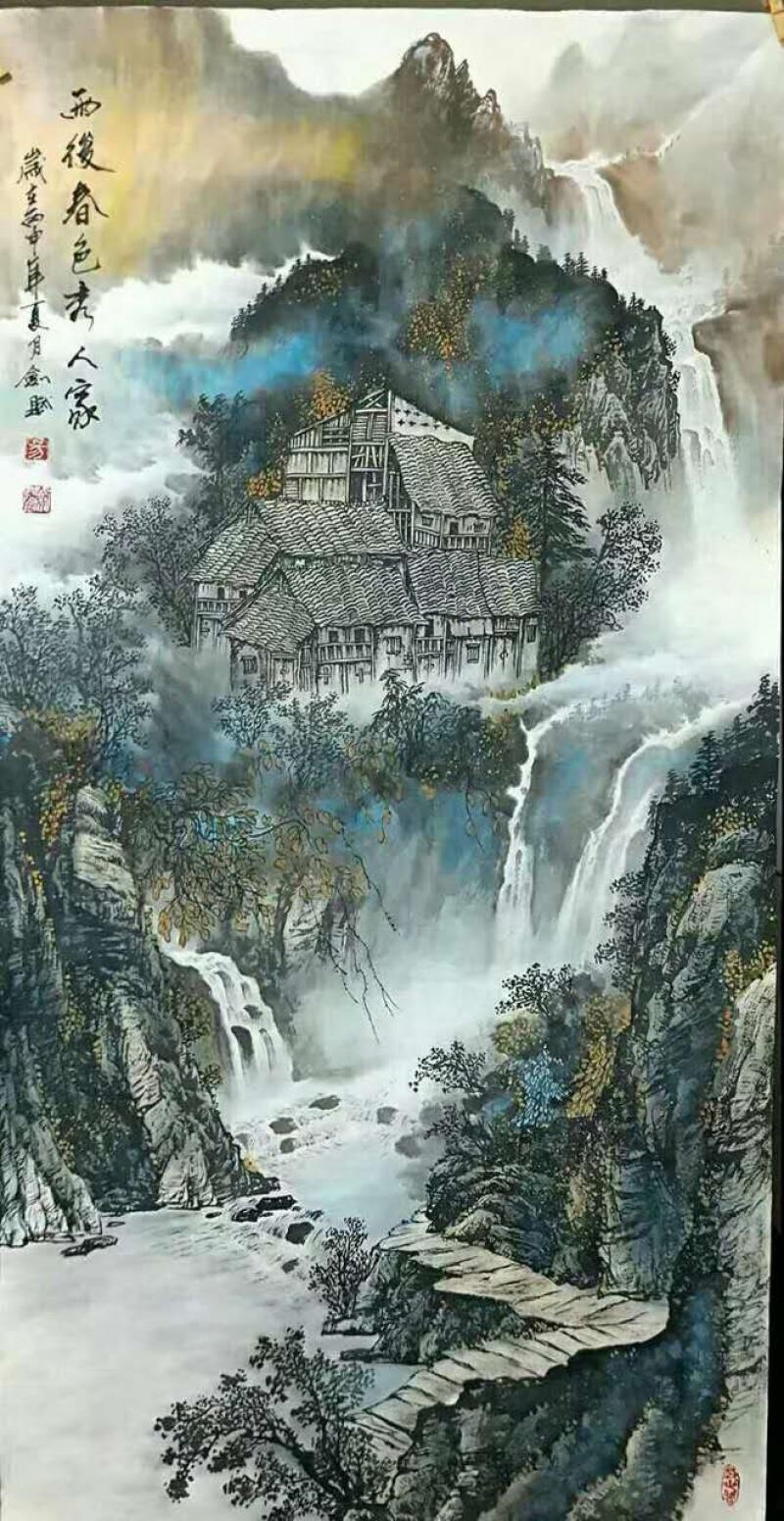 易剑赋国画作品《【春色秀人空】作者易剑赋》【图0】