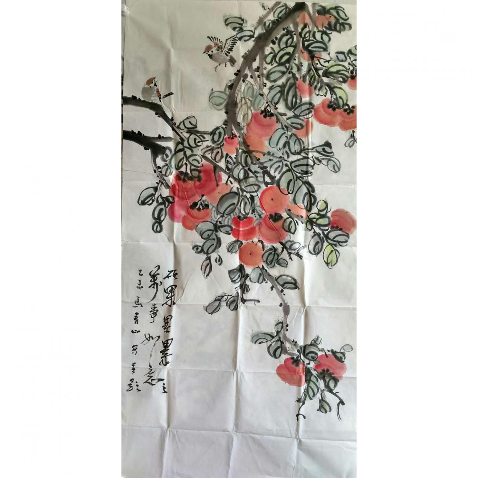 马青山国画作品《【果实累累】作者马青山》