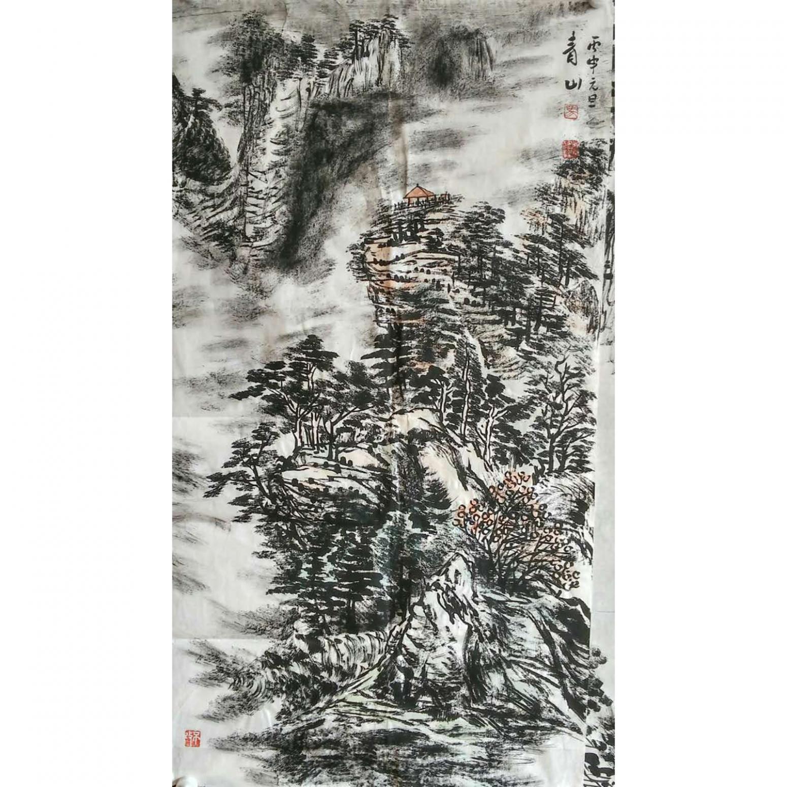 马青山国画作品《【青山】作者马青山》