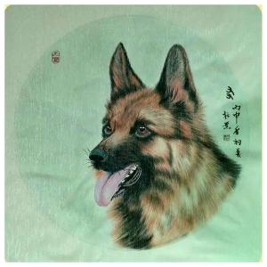 艺术品图片：艺术家马新荣国画作品名称《【狼狗1】作者马新荣》价格800.00 元